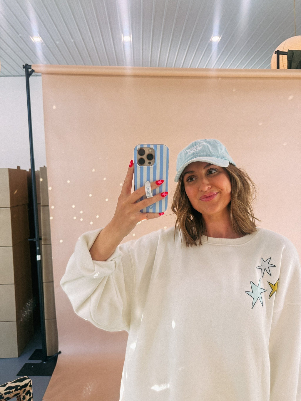 Running on Caffeine Dad Cap - Denim