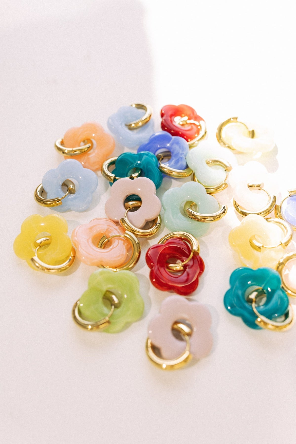 Color Me Daisy Hoop Earrings || Choose Color