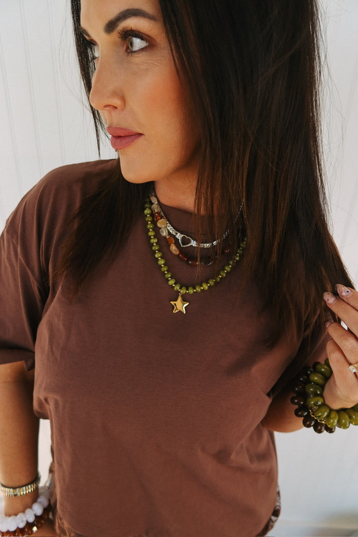 Honey Glow Beaded Necklace 3