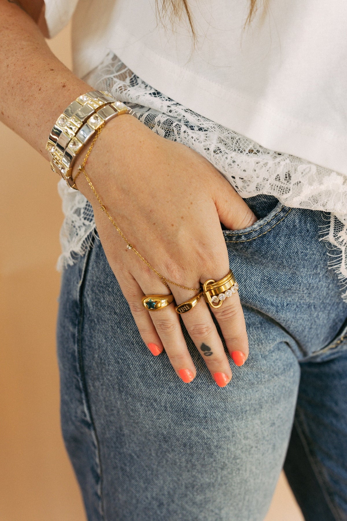 Crystal Stacked Ring 2