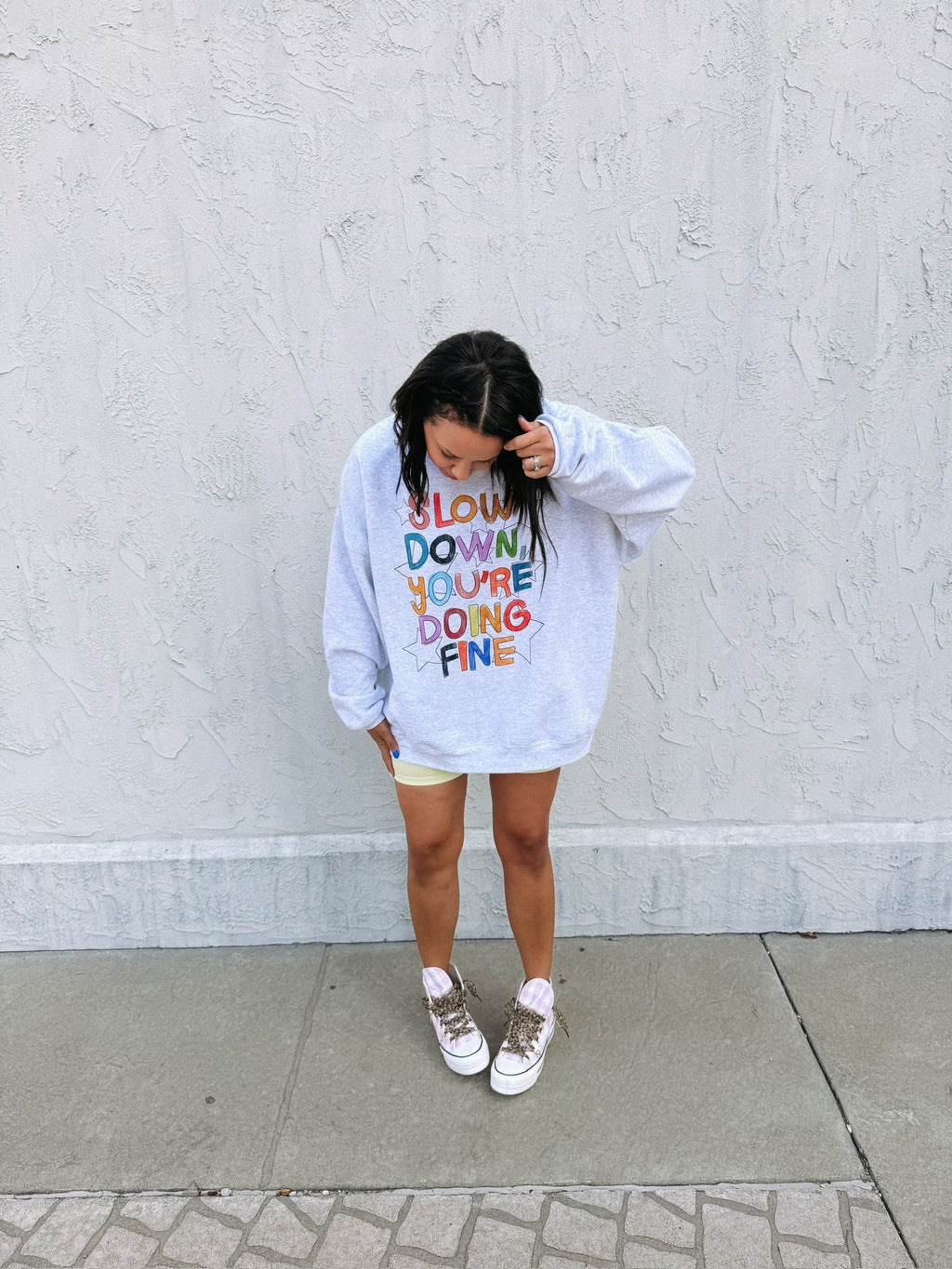 Slow Down Sweatshirt - Hanes / Ash