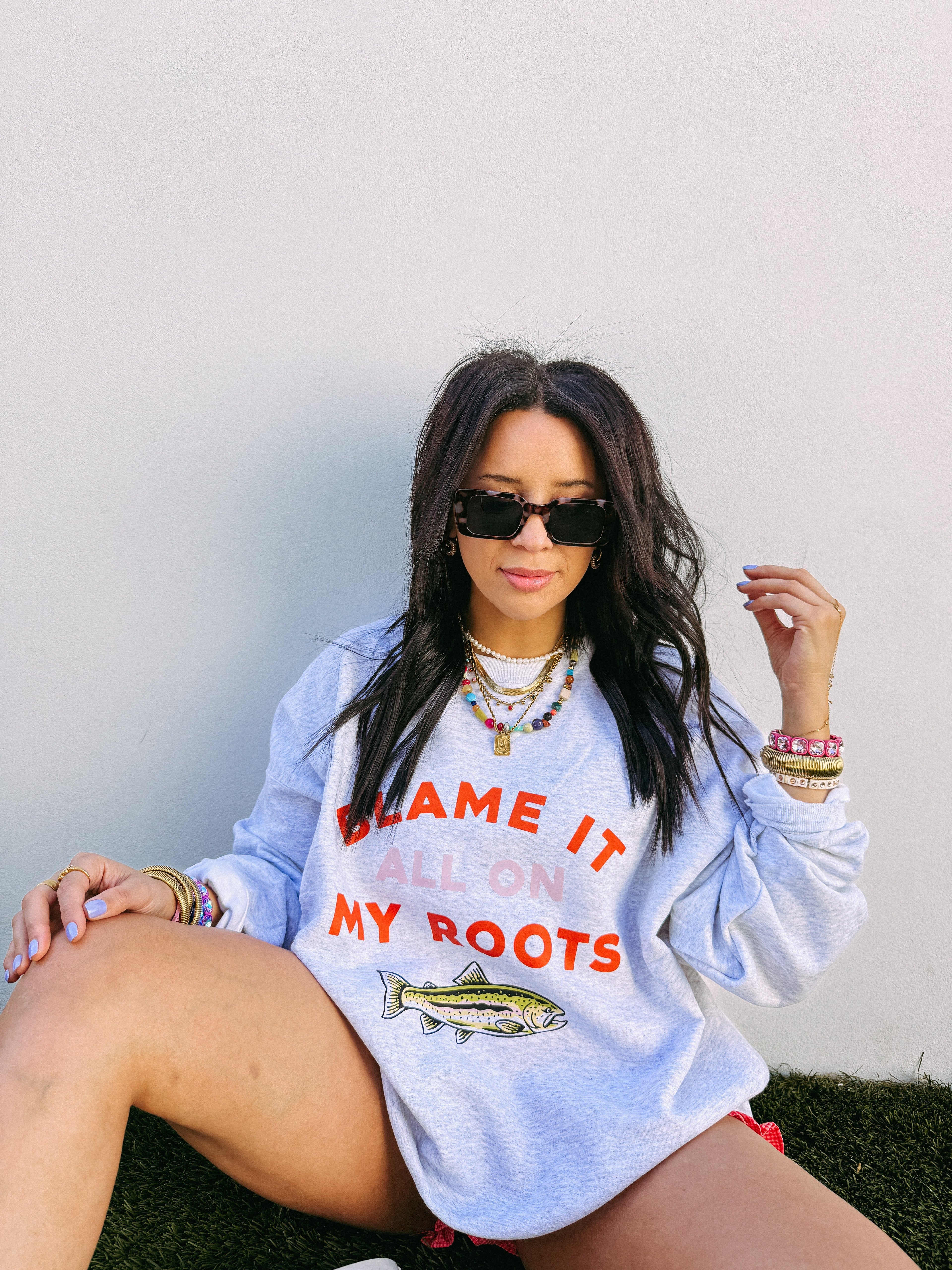 Blame it on My Roots Sweatshirt - Ash