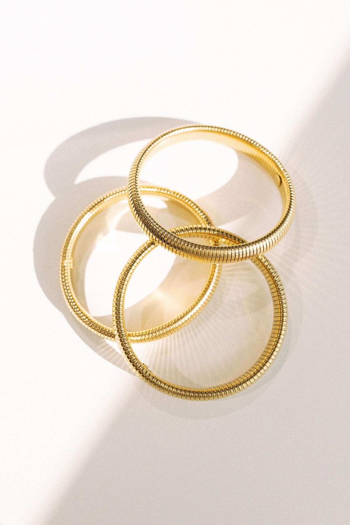 Baia Thin Coil Bangle Bracelet || Choose Color