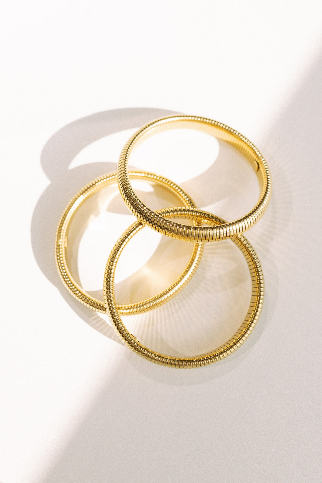 Baia Thin Coil Bangle Bracelet || Choose Color