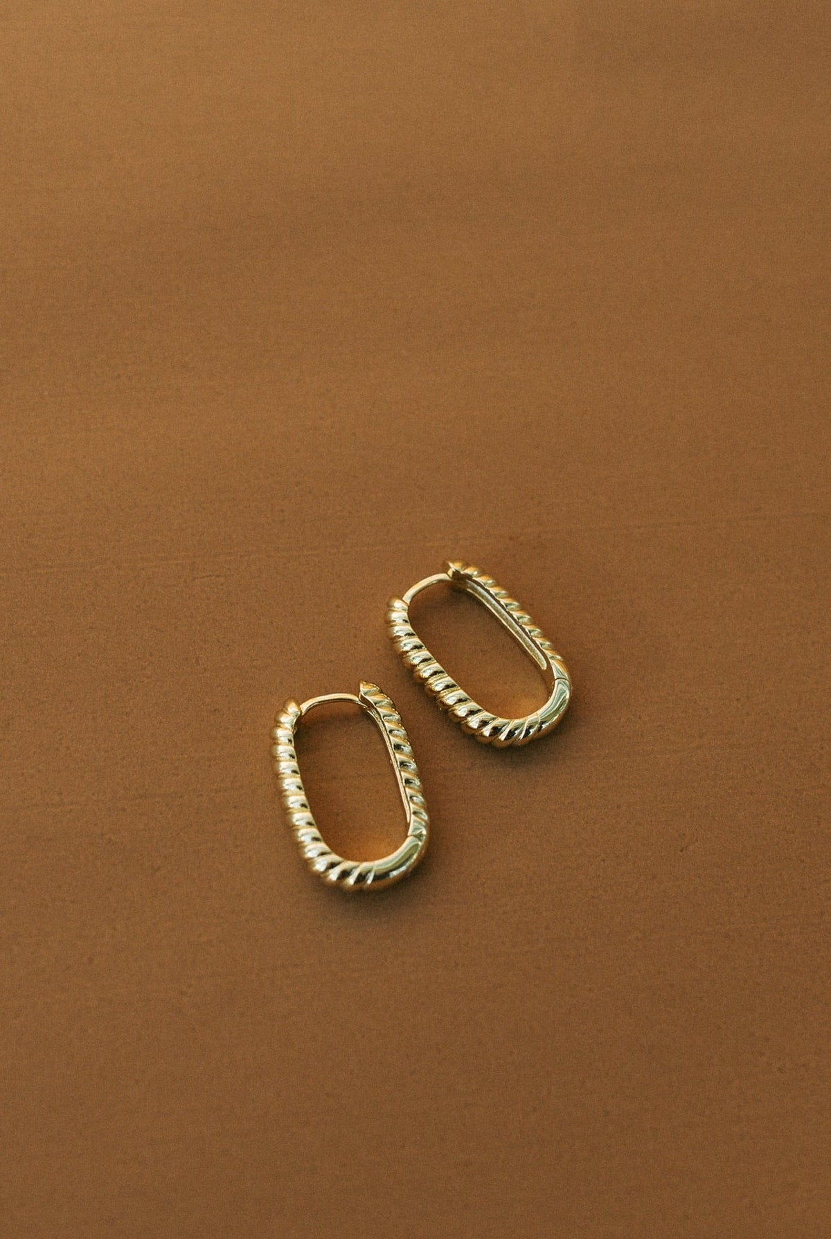 14K Luxe Roma Twisted Hoop Earrings