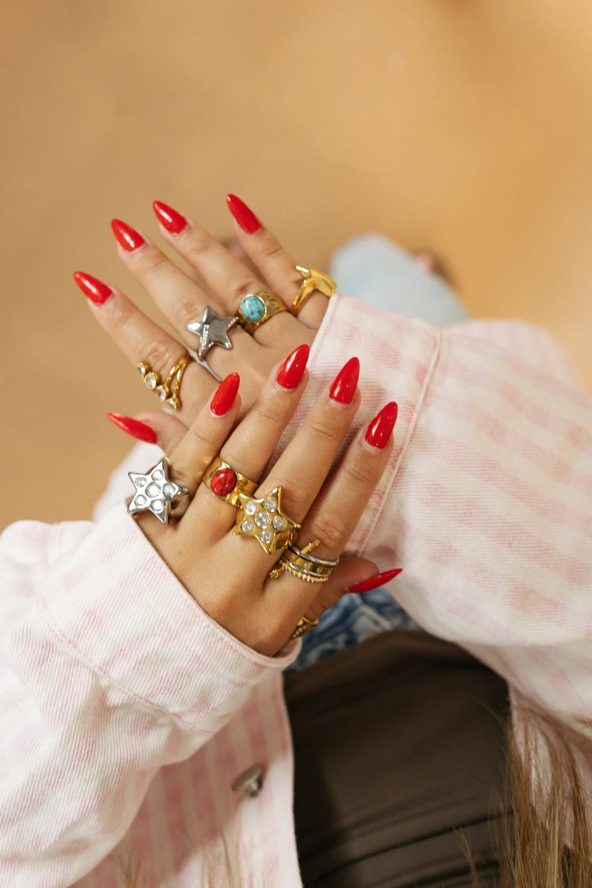 Starbright Crystal Gold Ring