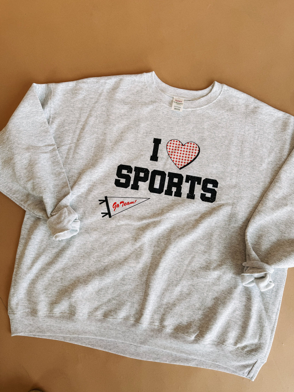 I Love Sports Sweatshirt - Hanes / Ash