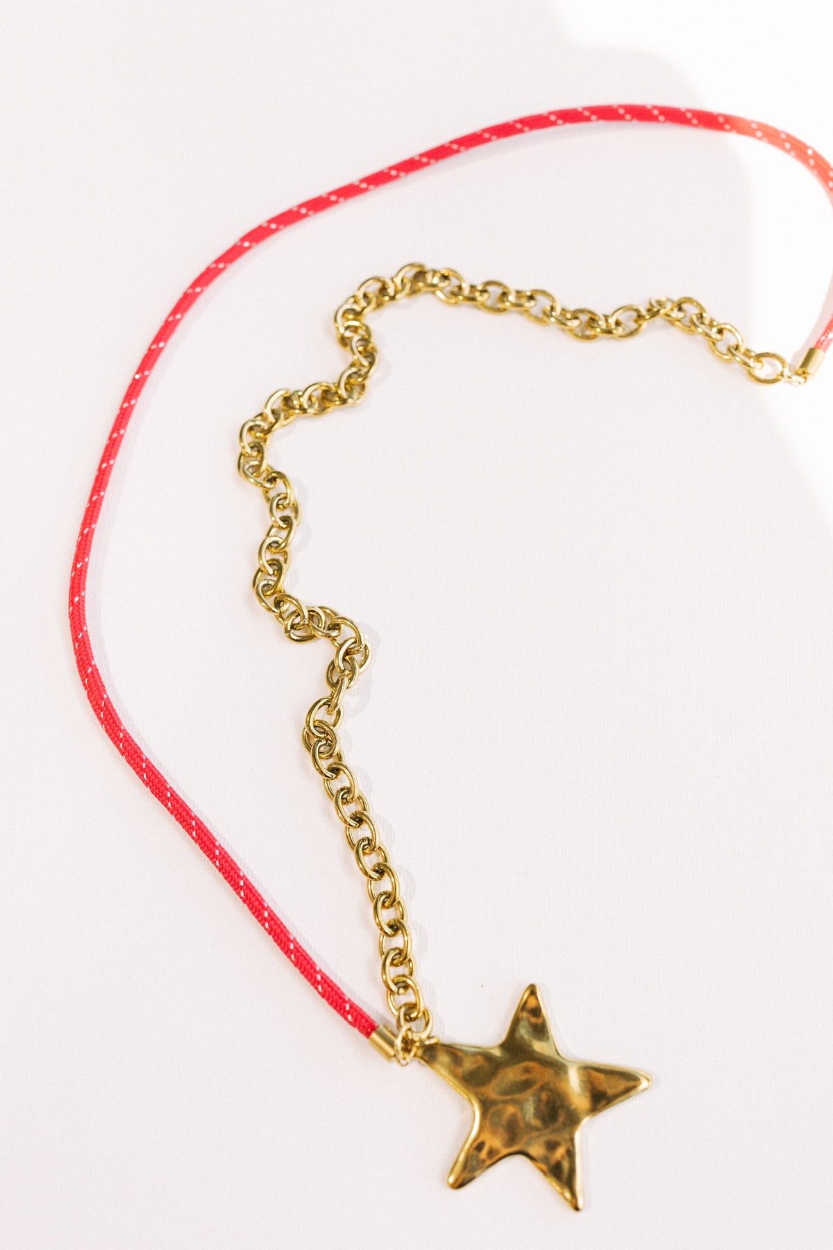 Red Lucky Star Cord Necklace