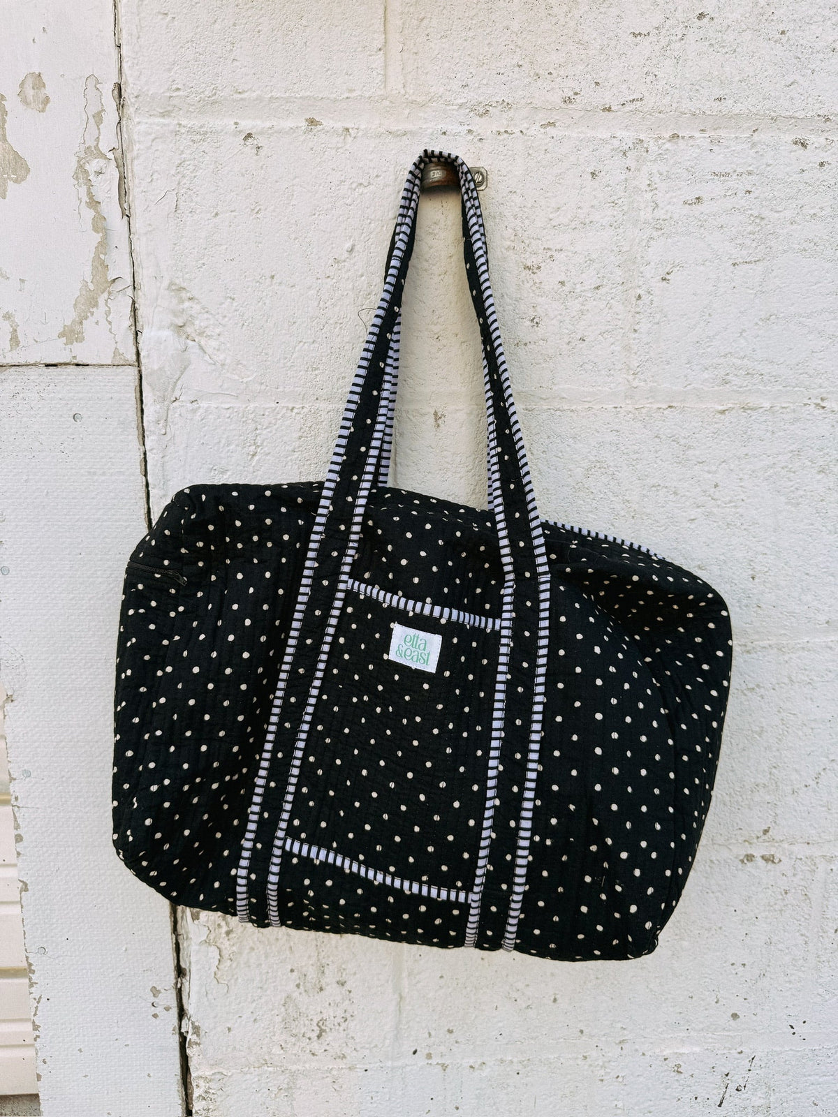Quilted Duffle Bag - Polka Dot