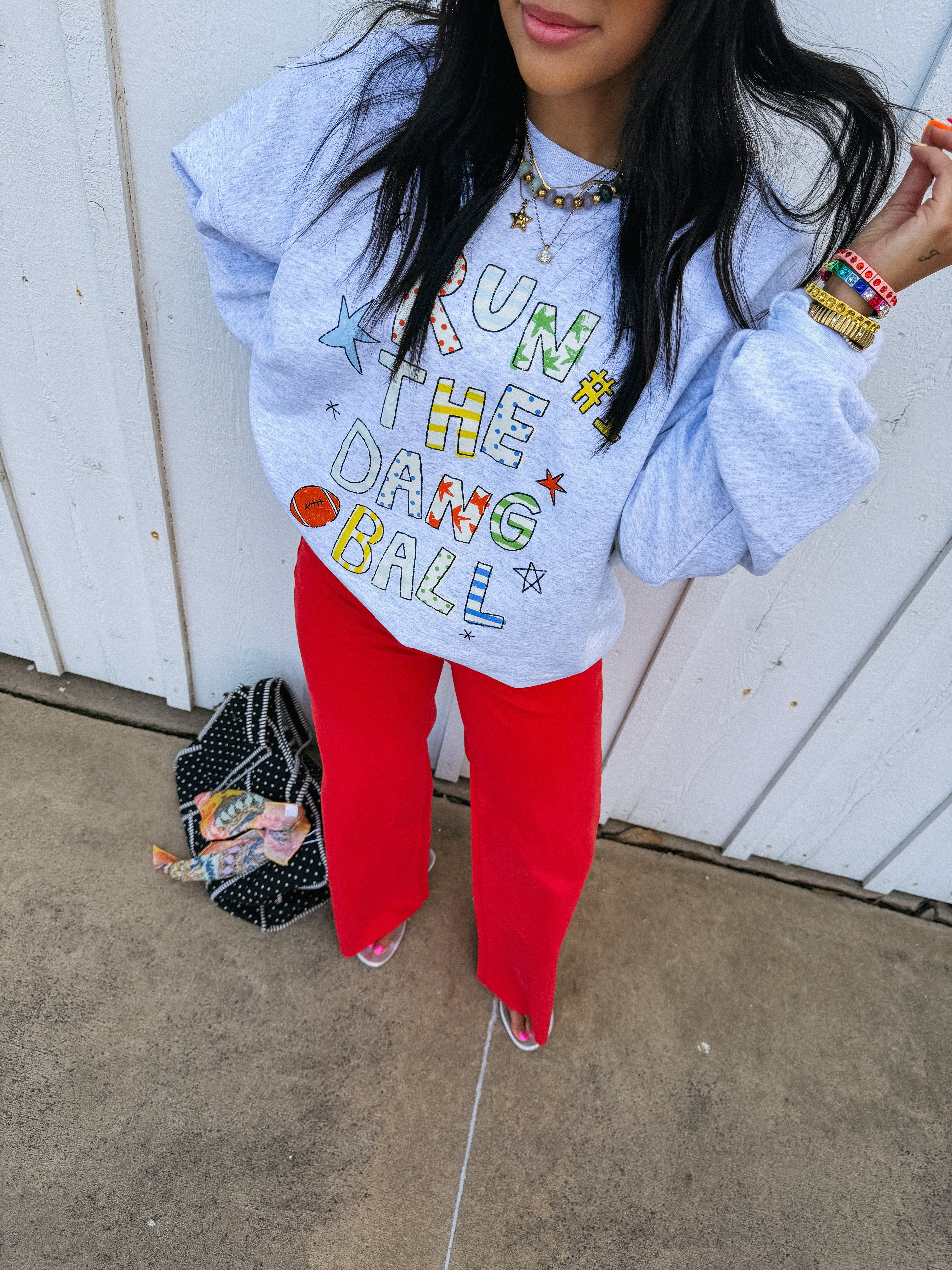 Run The Dang Ball Sweatshirt- Ash