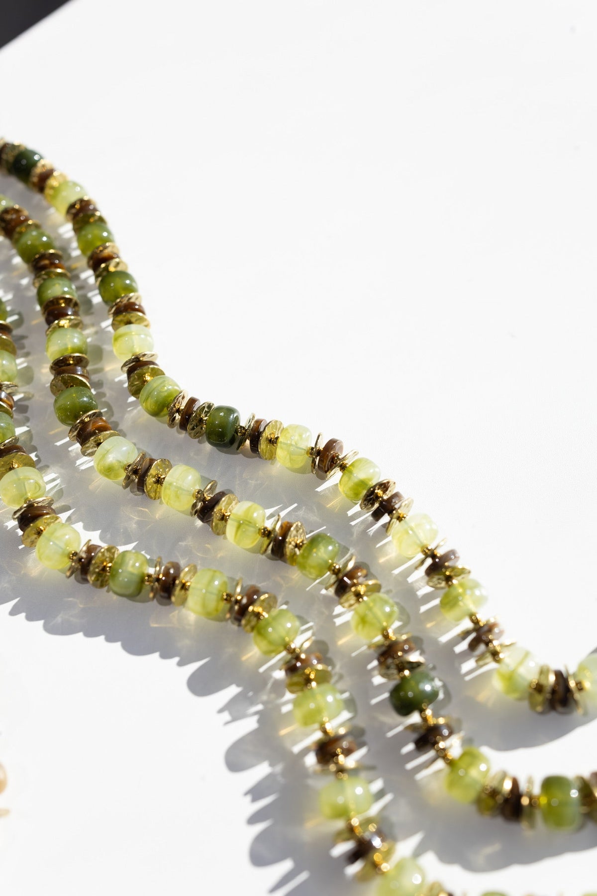 Ozark Chunky Beaded Necklace - Green