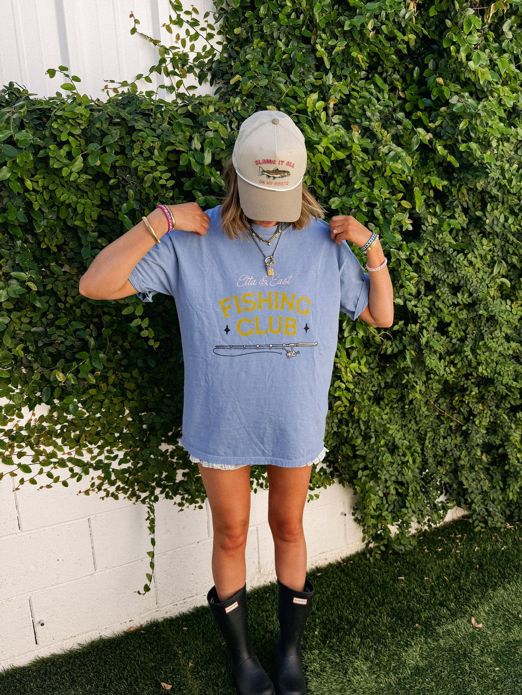 Fishing Club Graphic Tee - Denim