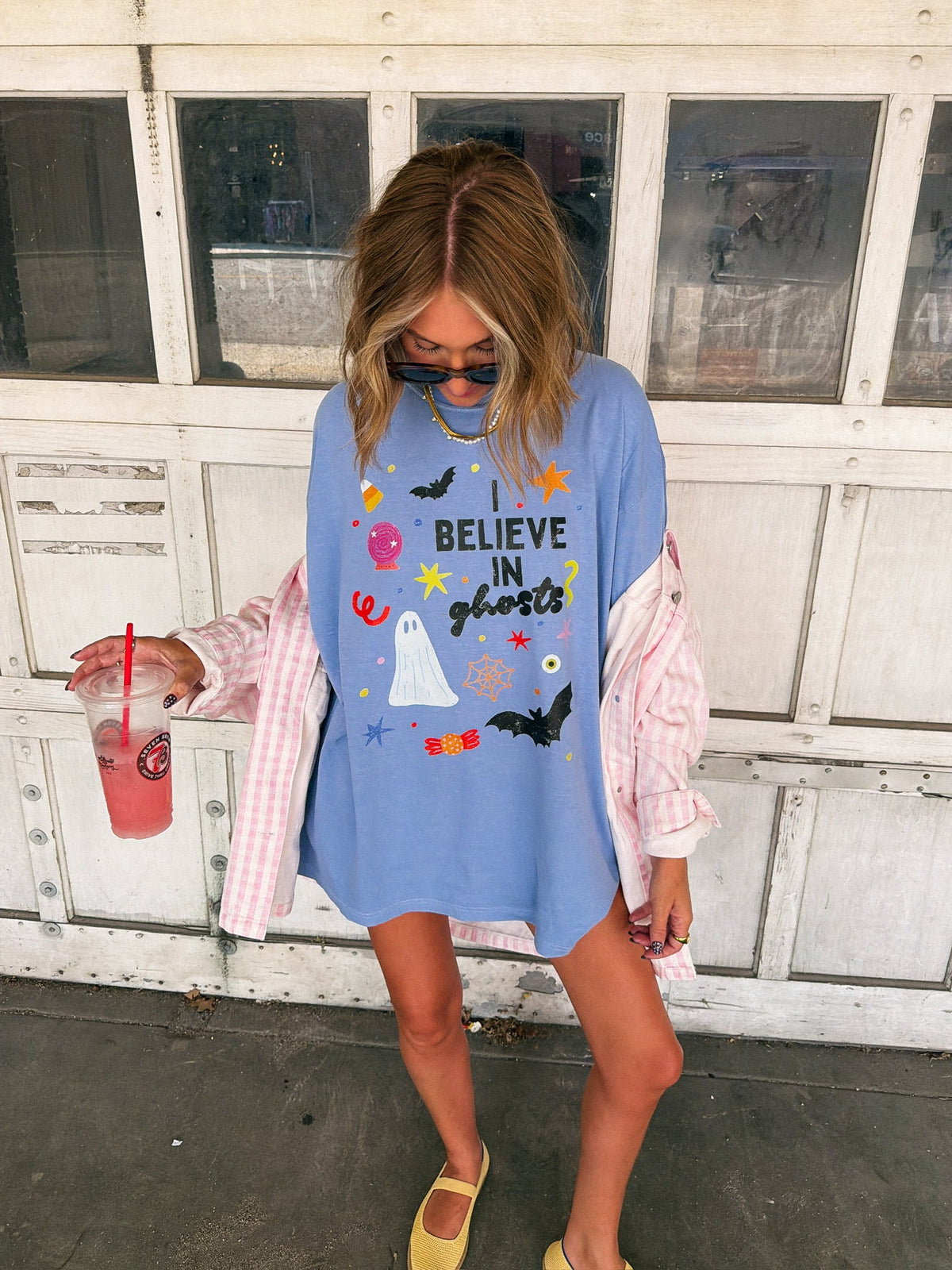 I Believe In Ghosts Tee - Denim