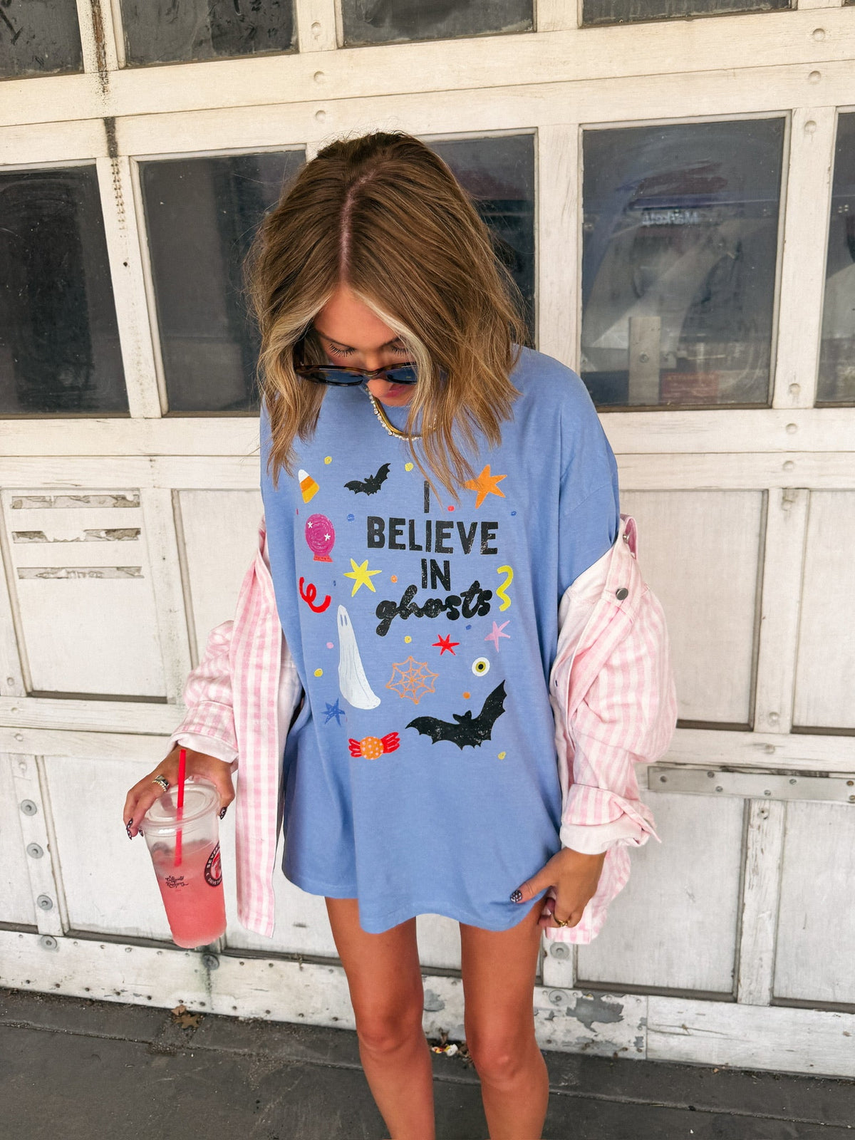 I Believe In Ghosts Tee - Denim 3