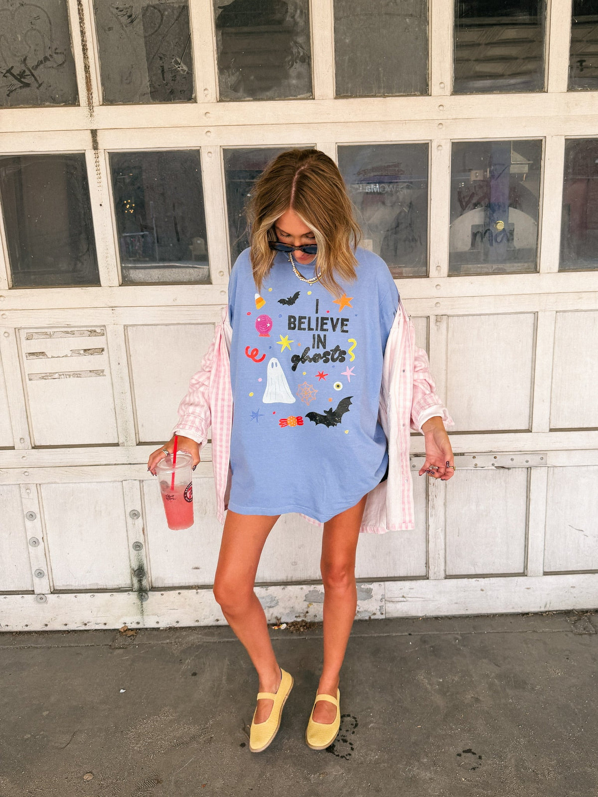 I Believe In Ghosts Tee - Denim 2