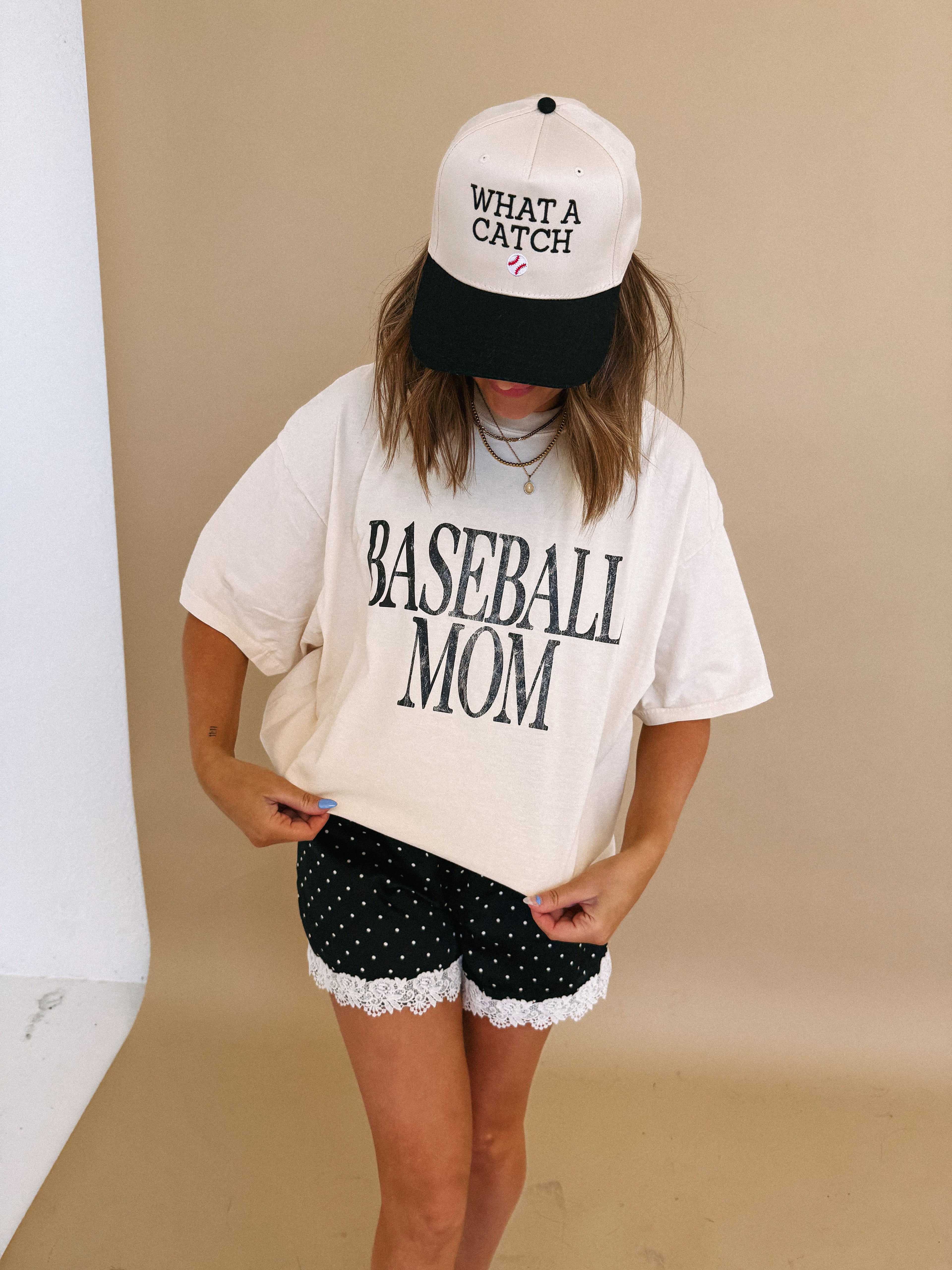 Baseball Mom Graphic Tee - Ivory