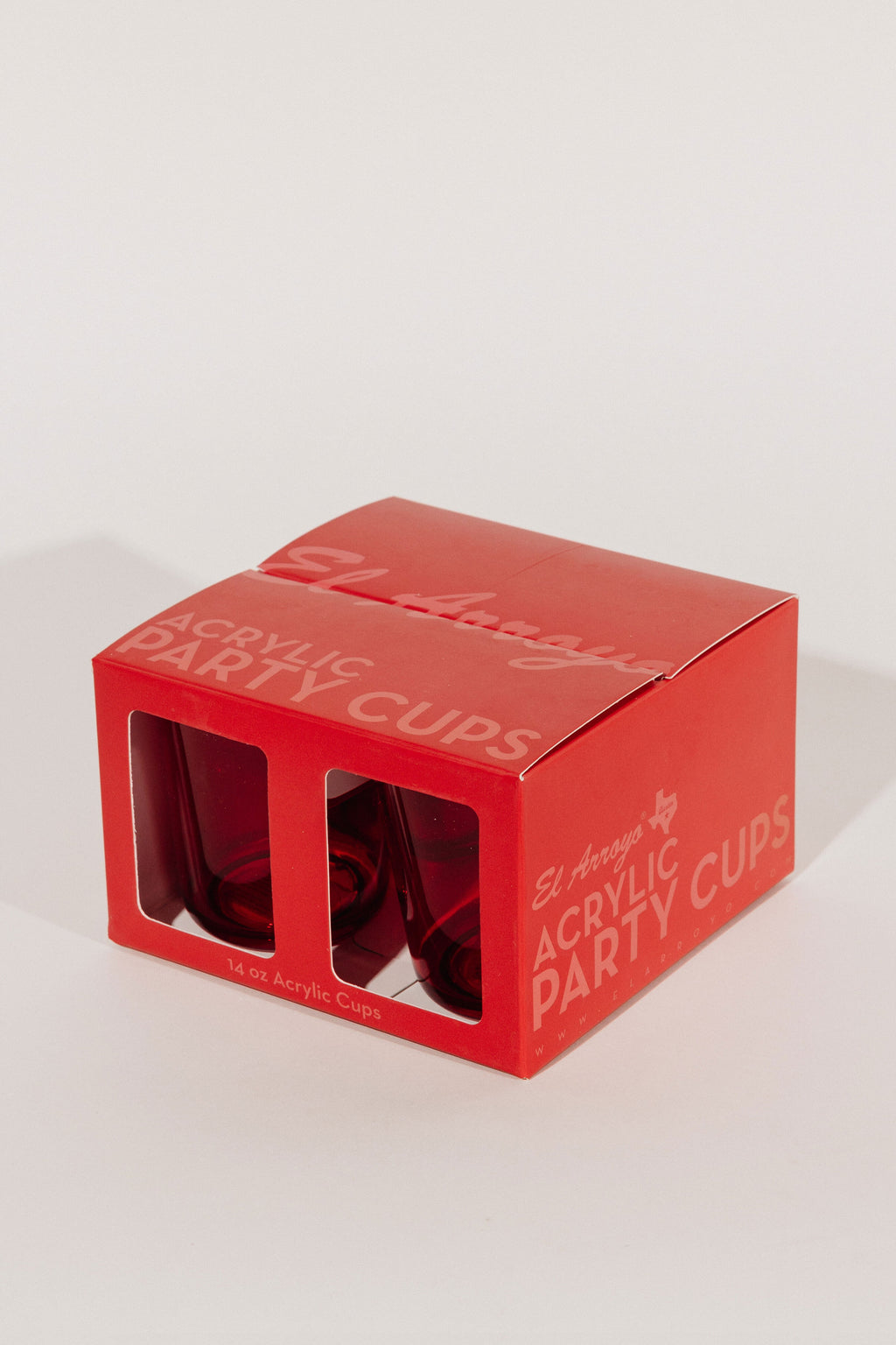 Set of 4 Red Acrylic Cups