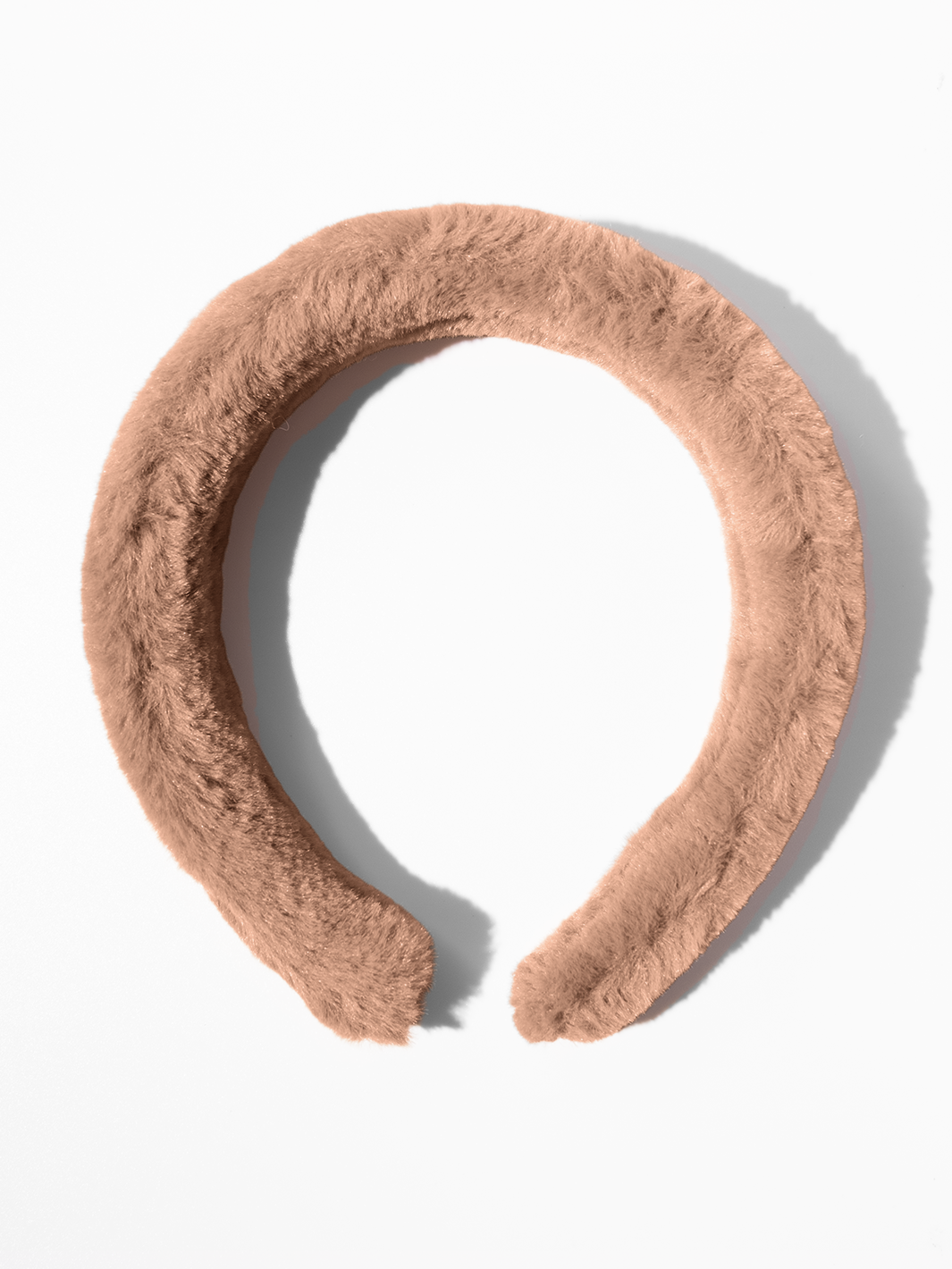 Faux Fur Headband - Blush