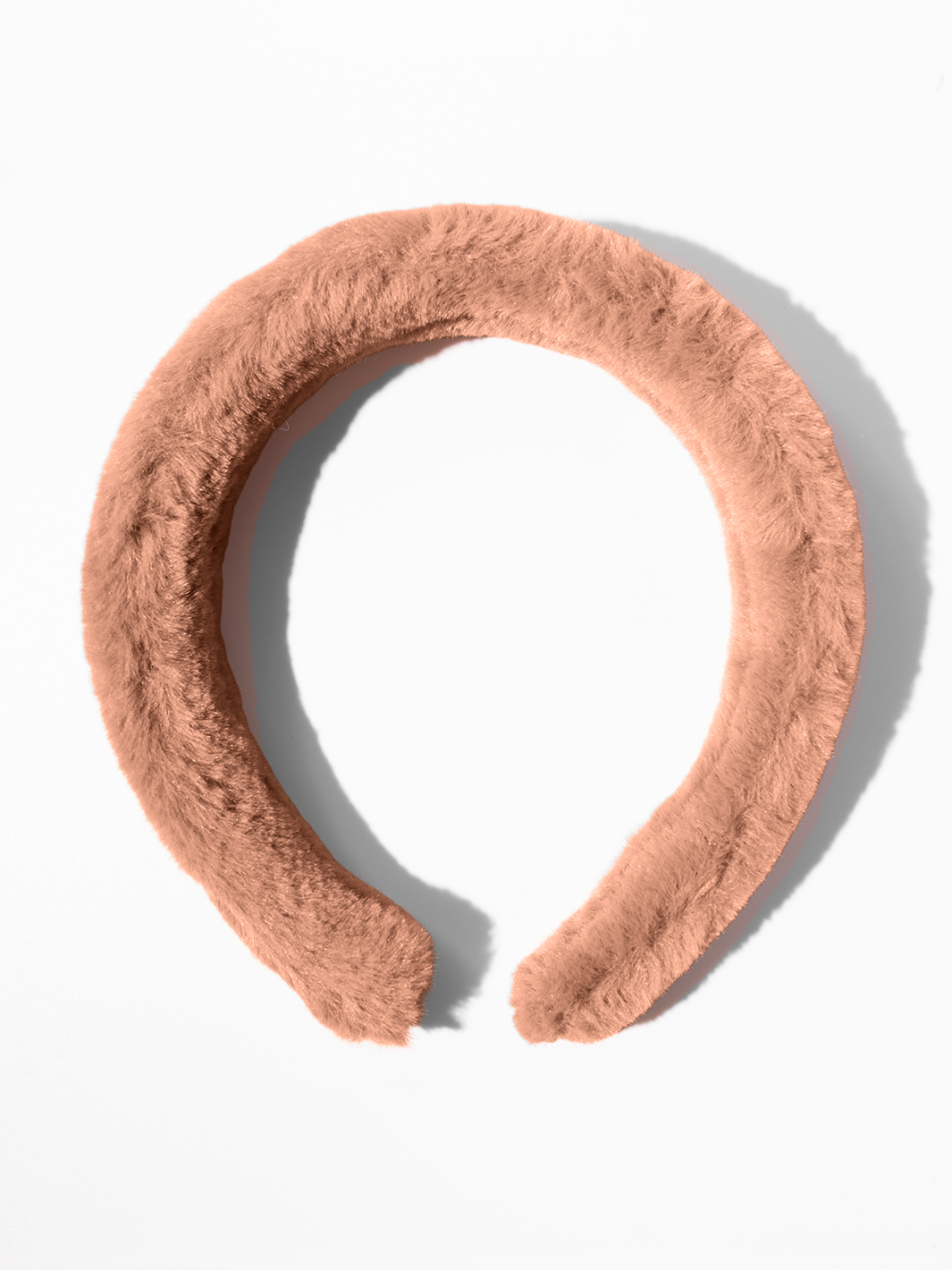 Faux Fur Headband - Blush