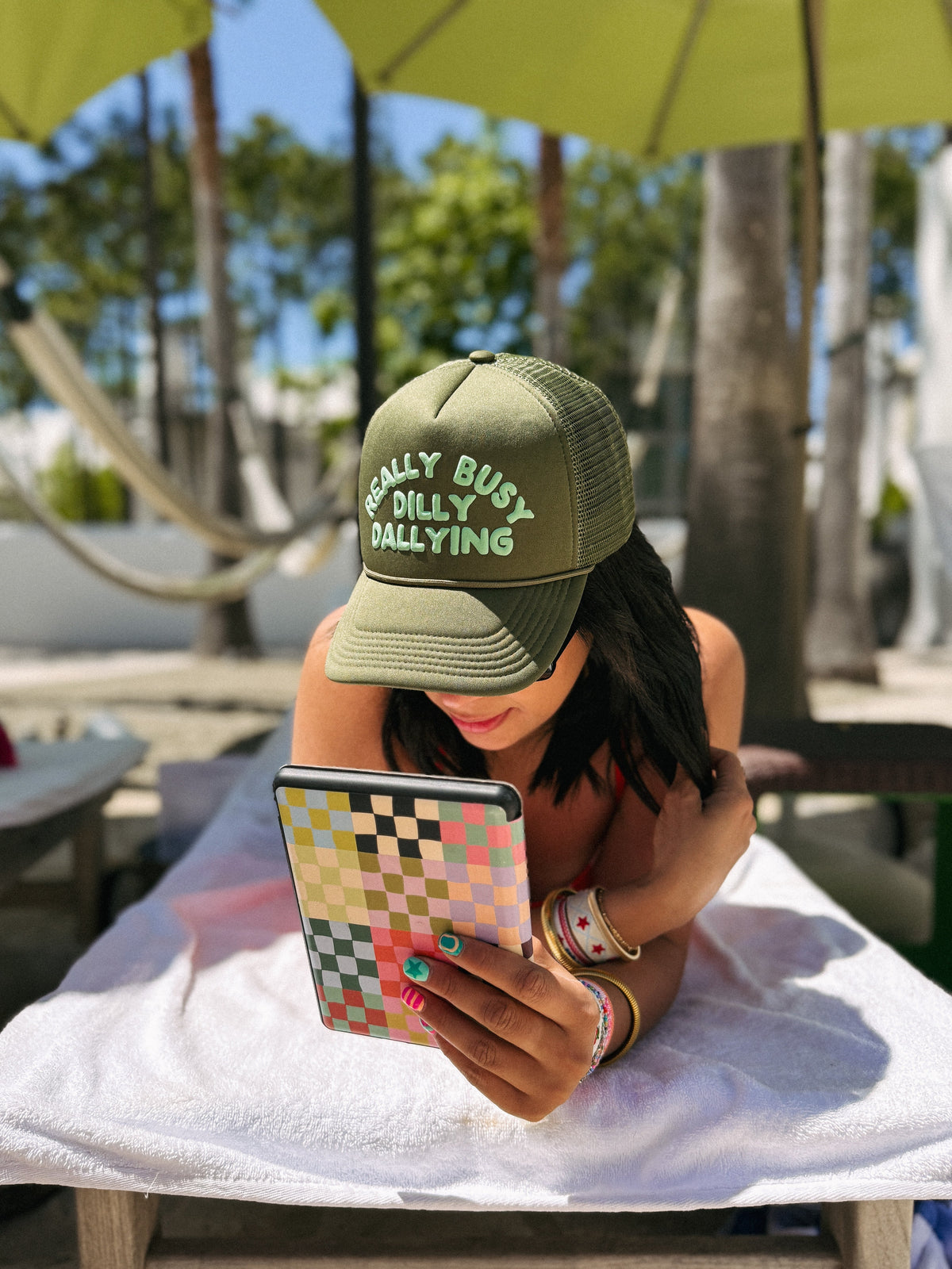Dilly Dally Trucker Hat - Green