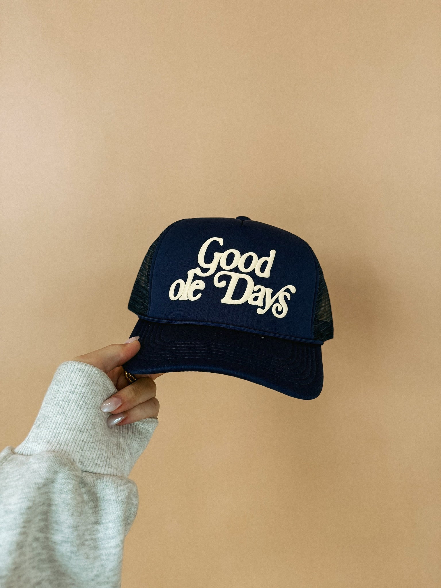 Good Ole Days Trucker Hat - Navy / Cream