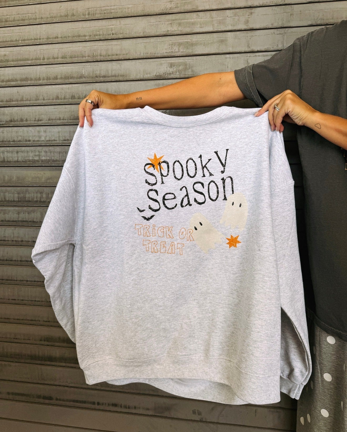 Ghost Season Sweatshirt -Ash