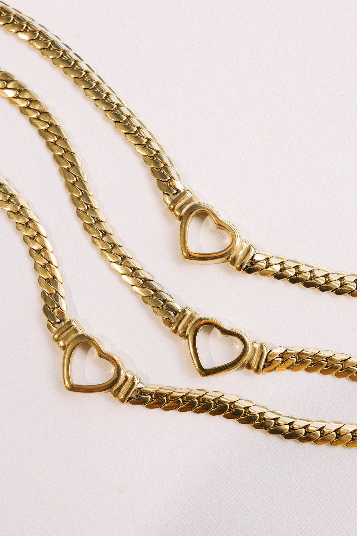 Open Heart Necklace - Gold