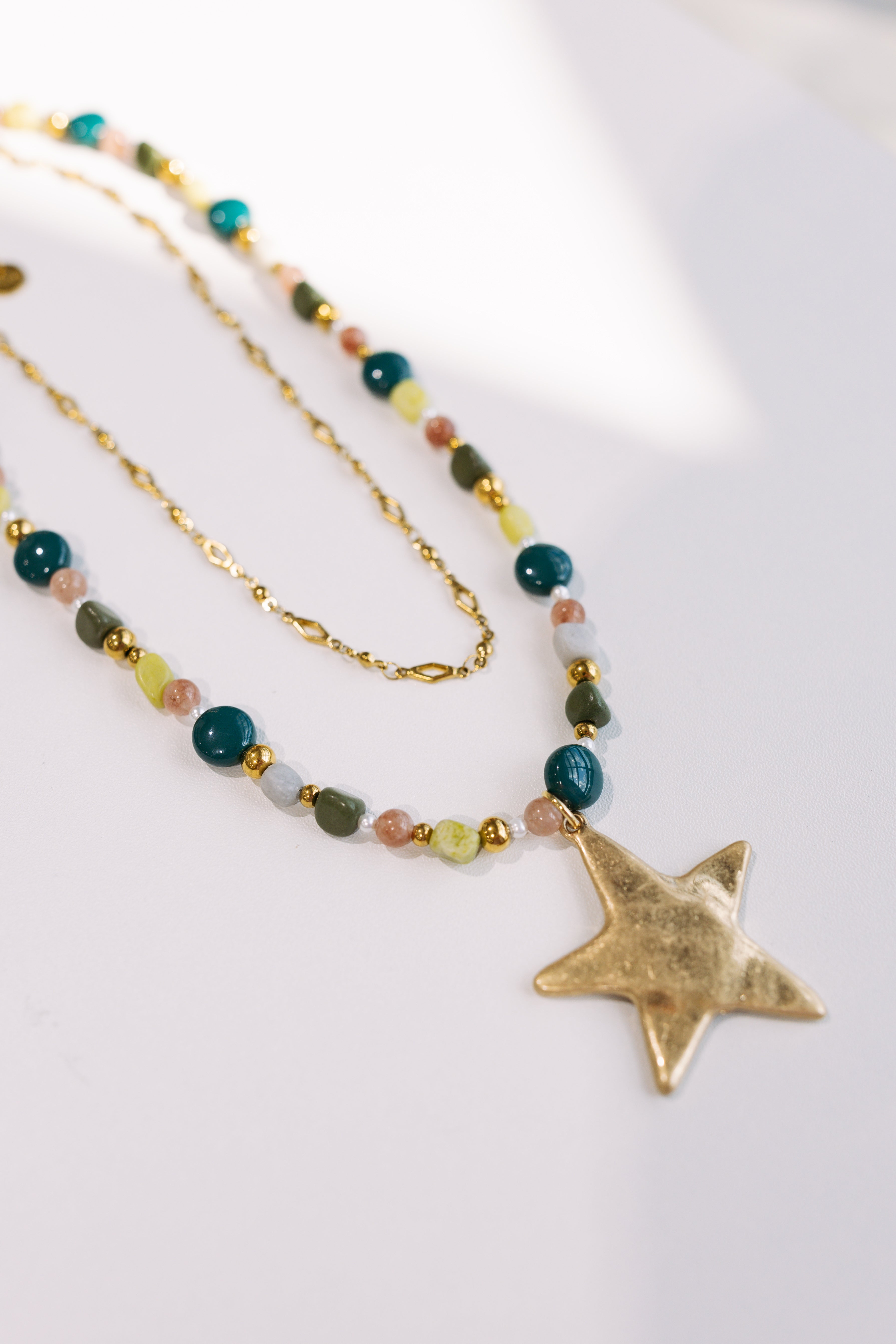 unique star necklace
beaded star necklace
beaded pendant necklace
colorful beaded necklace
multicolor beaded necklace
big star necklace
gold star necklace
beaded necklace with gold star
tarnish free necklace
waterproof necklace
affordable waterproof jewelry
cheap waterproof jewelry
affordable tarnish free jewelry