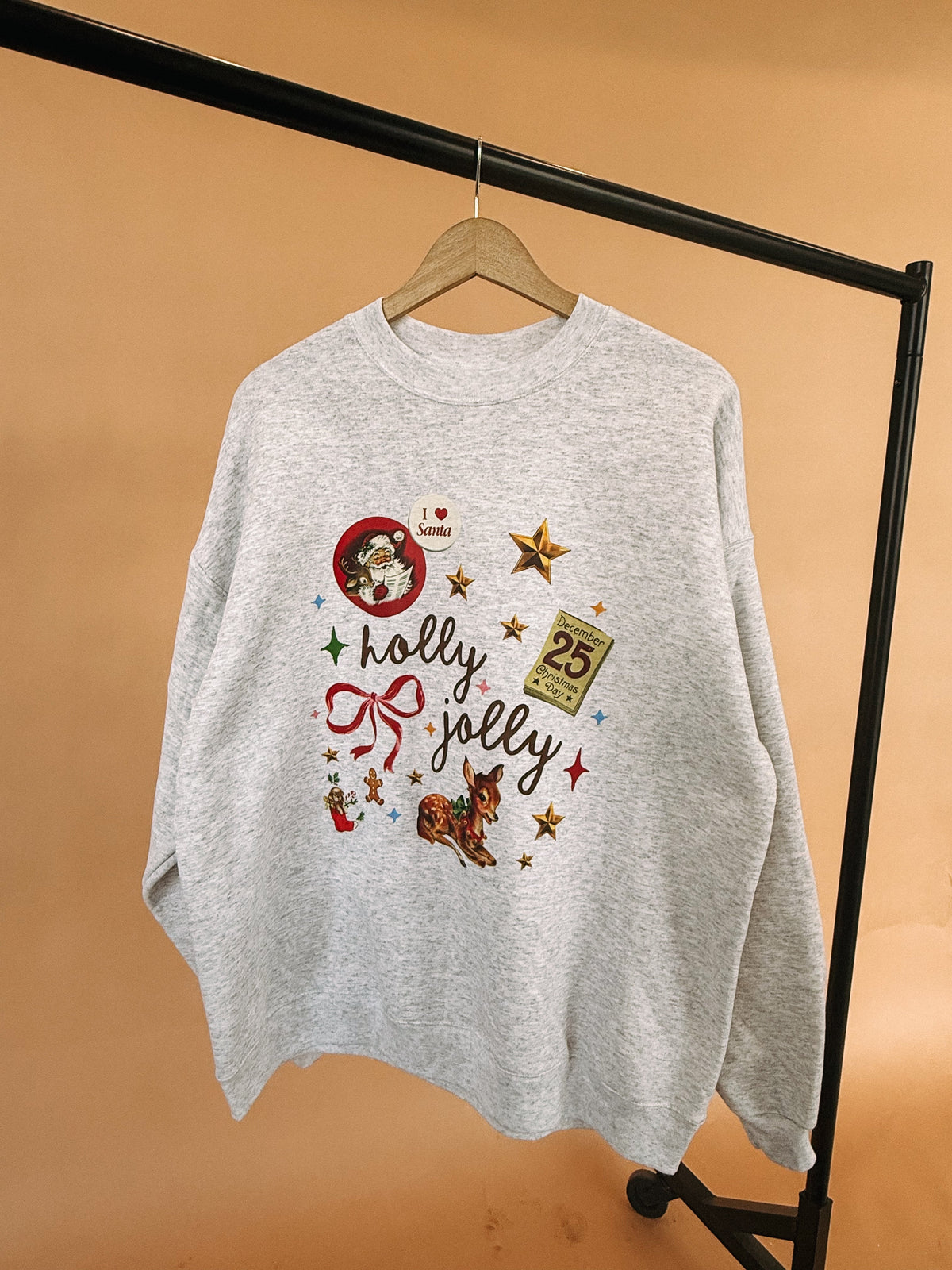 Holly Jolly Sweatshirt - Ash