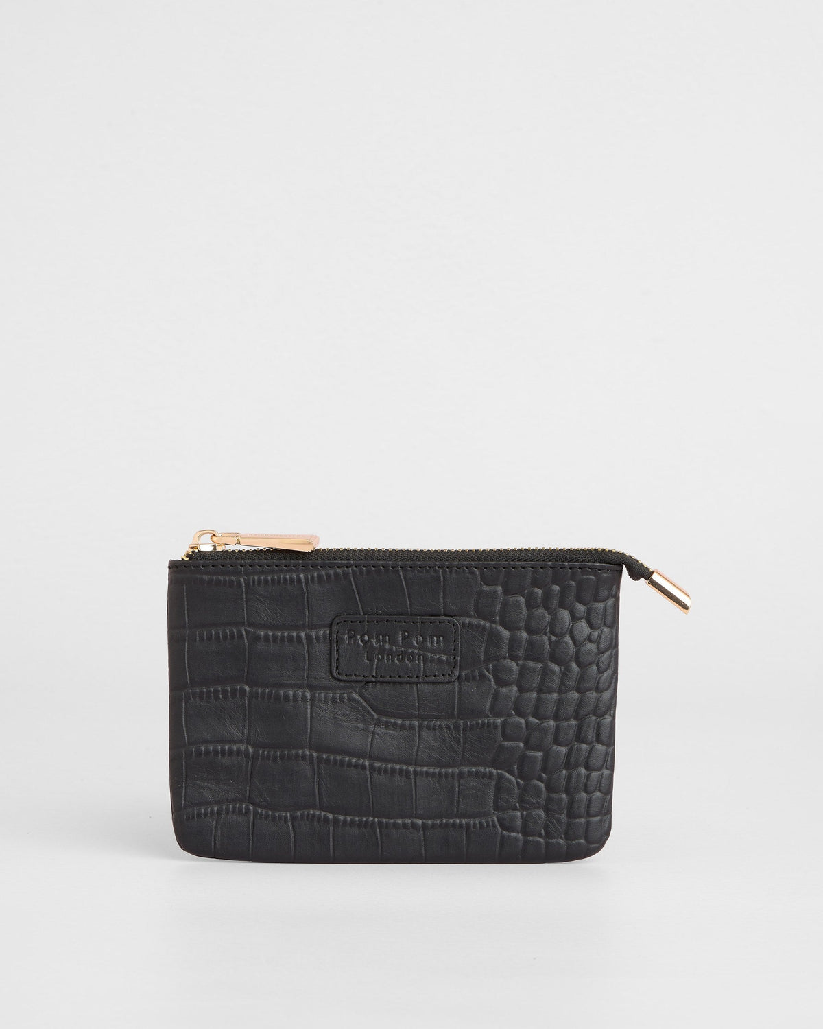 Chelsea Coin Purse Croc Black