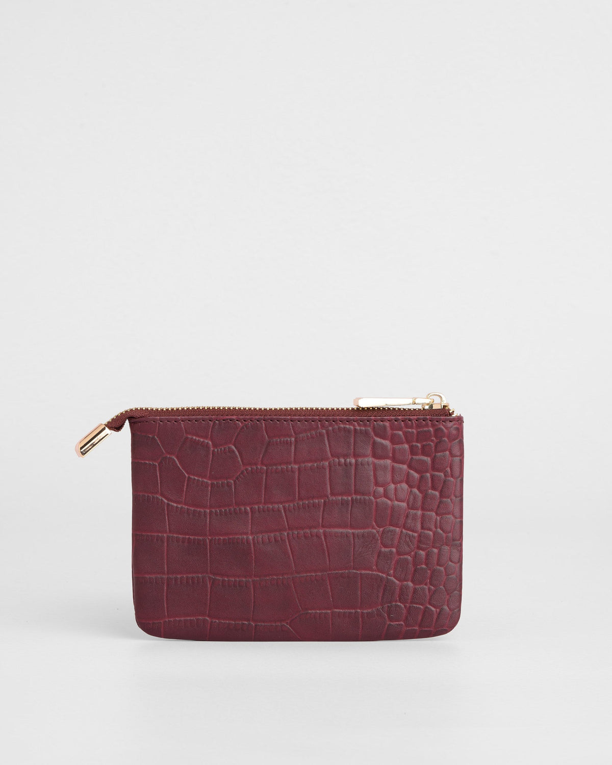 Chelsea Coin Purse Croc Red Mahogany