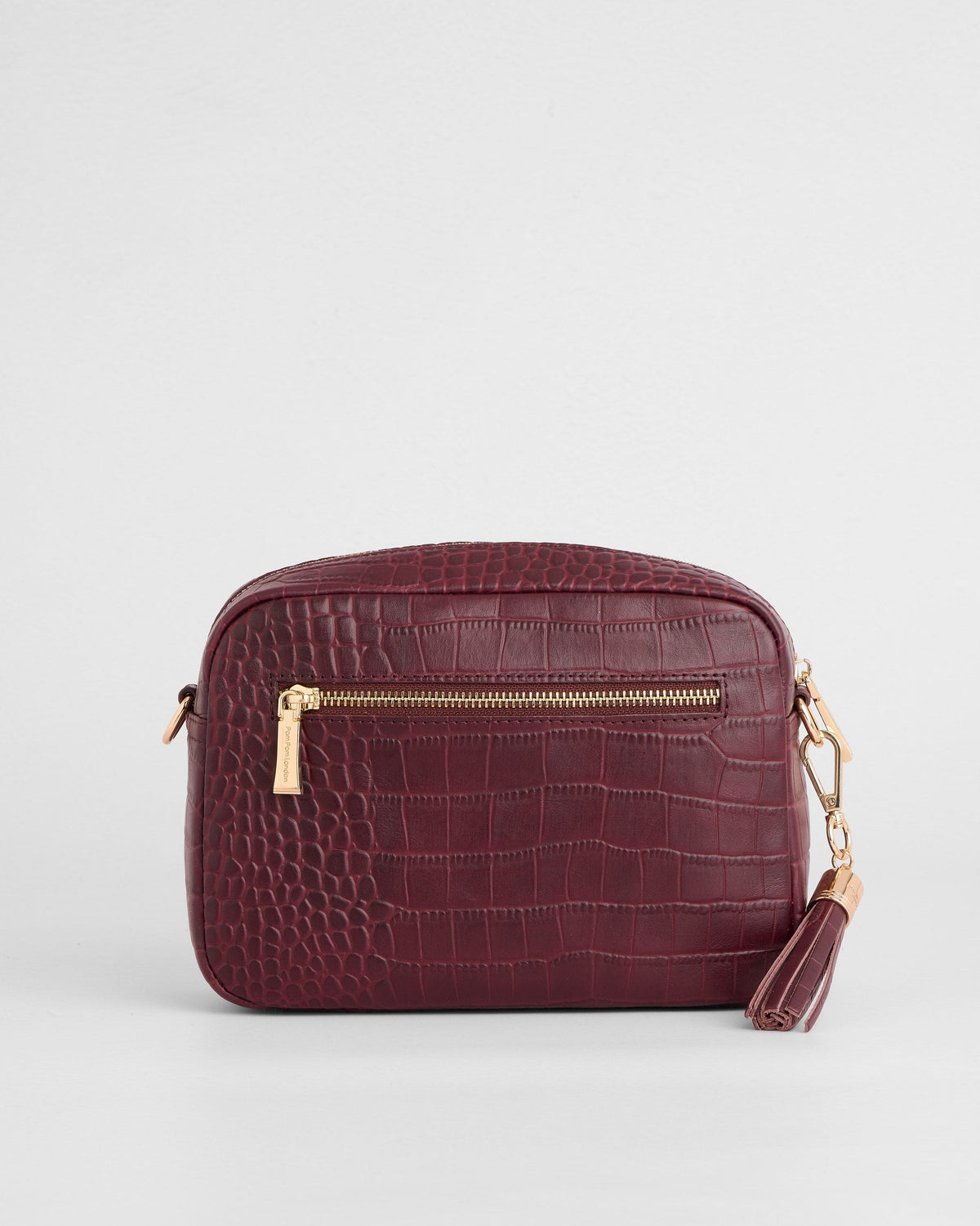 City Crossbody Bag Croc Red Mahogany