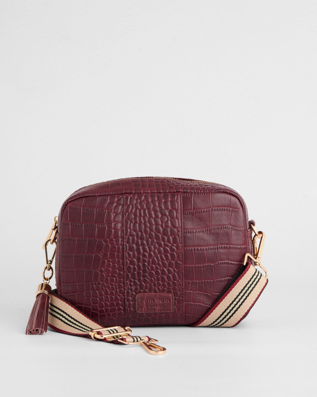 City Crossbody Bag Croc Red Mahogany