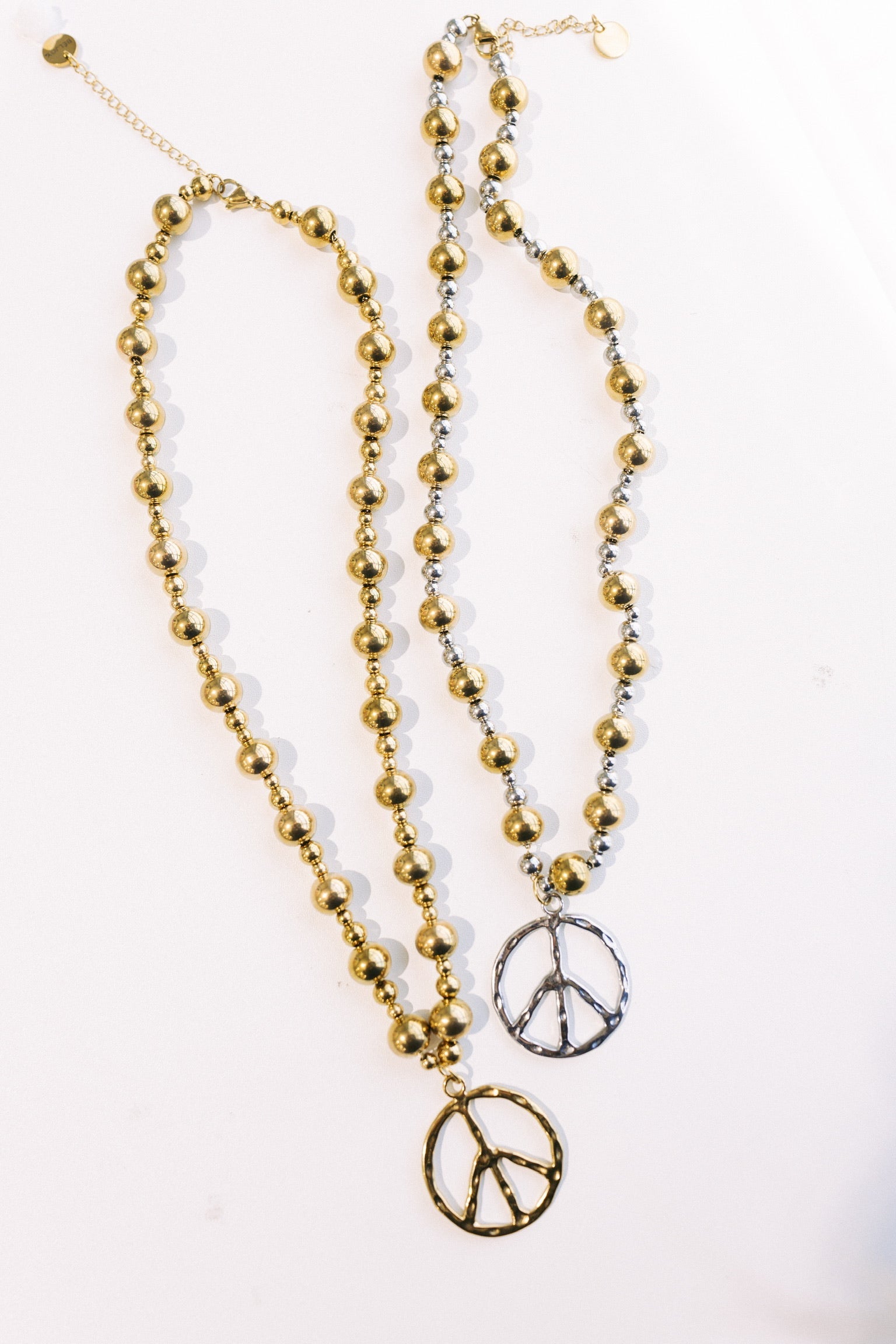 Keepin The Peace Necklace - Mixed Metal