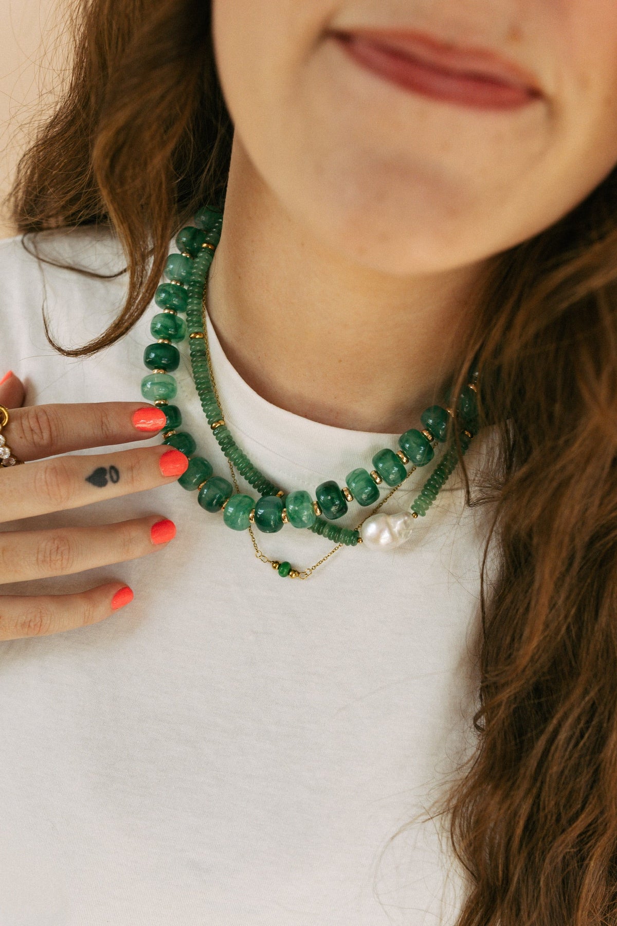 Pearl Jam Beaded Necklace - Jade 3