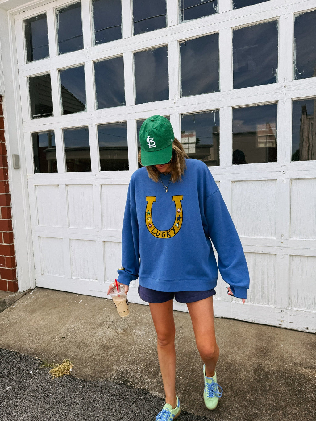 ETTA OG | lucky you sweatshirt - blue