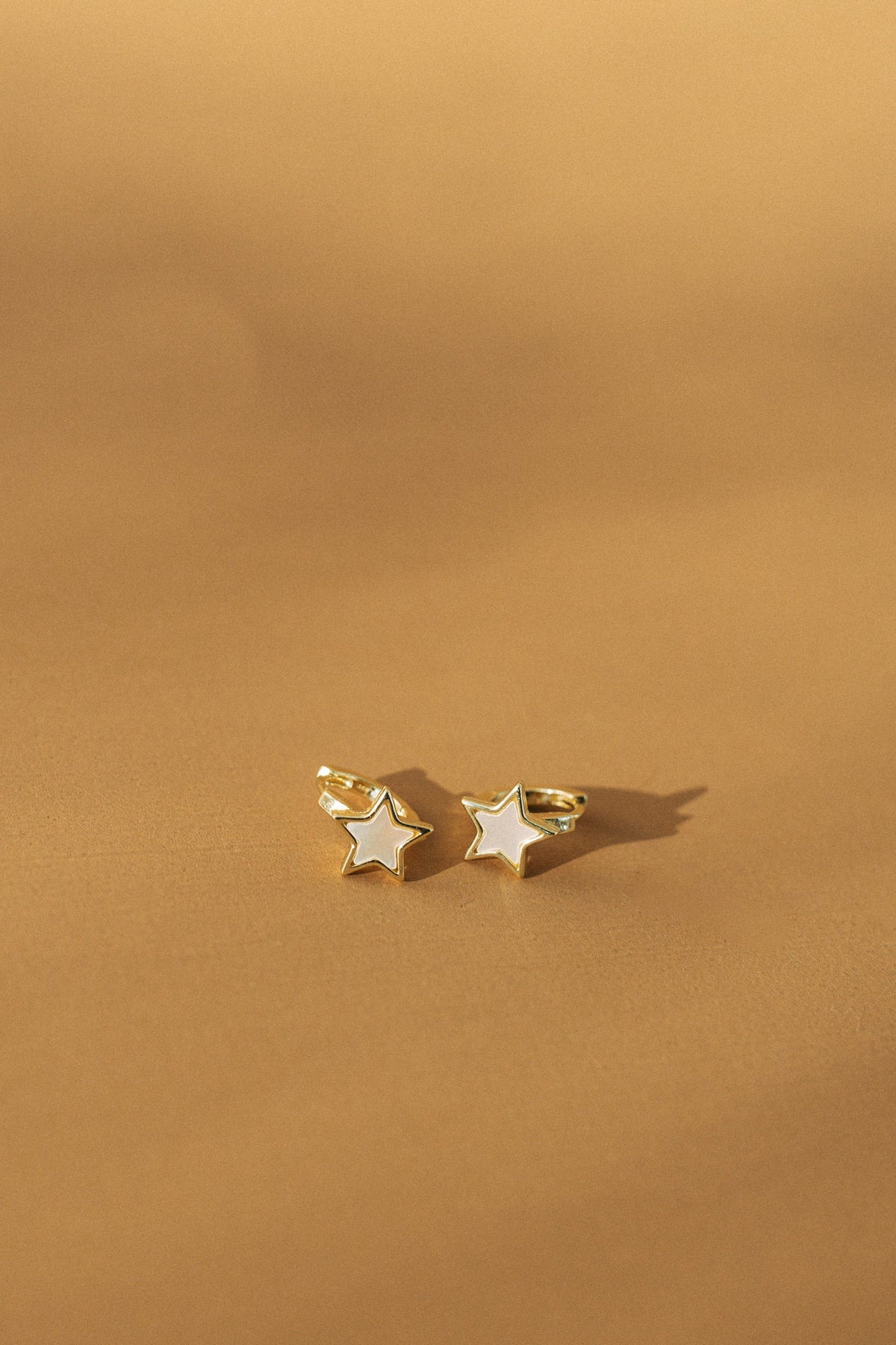 14K Luxe Star Mini Hoop Earrings