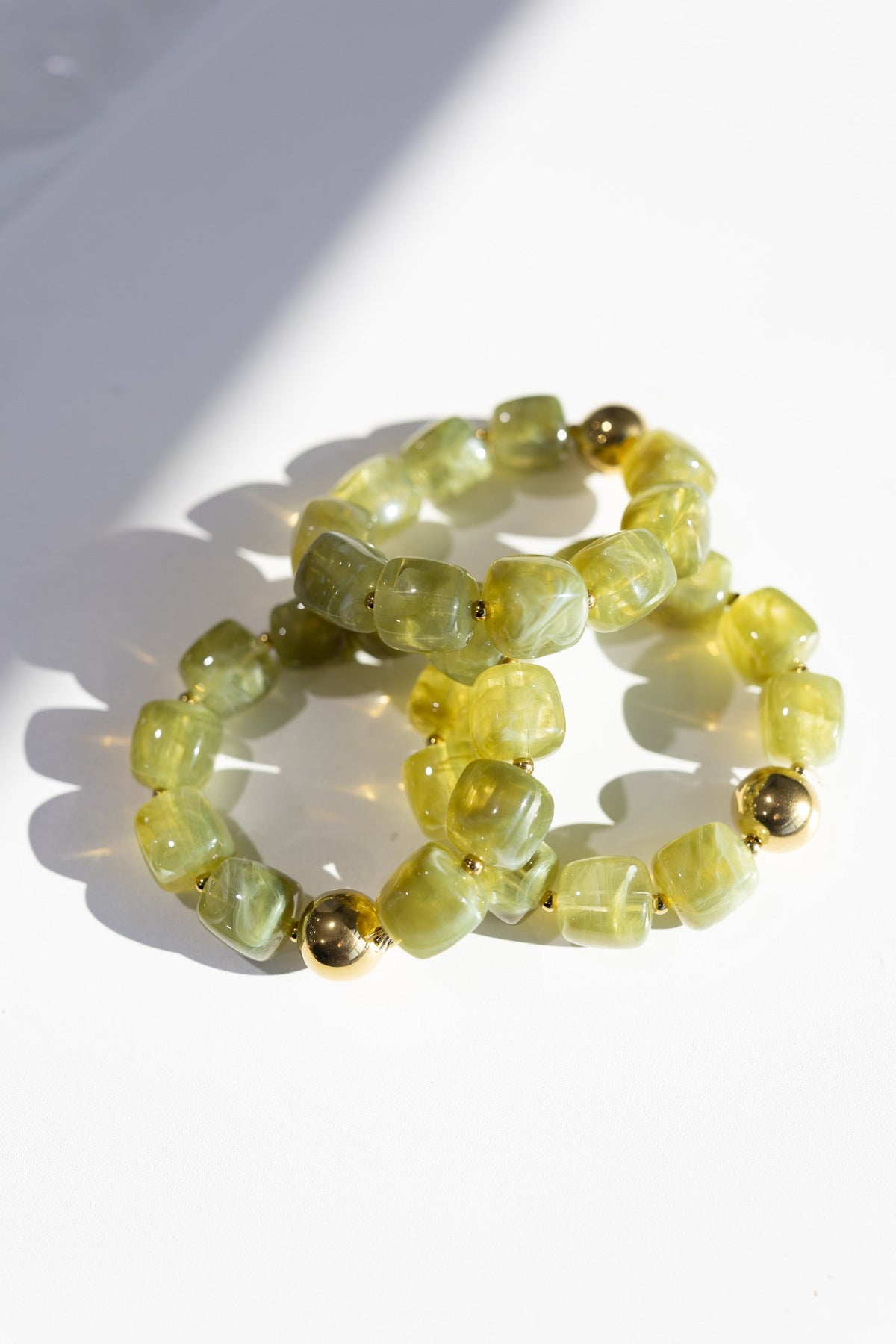 Paloma Chunky Beaded Bracelet - Light Green