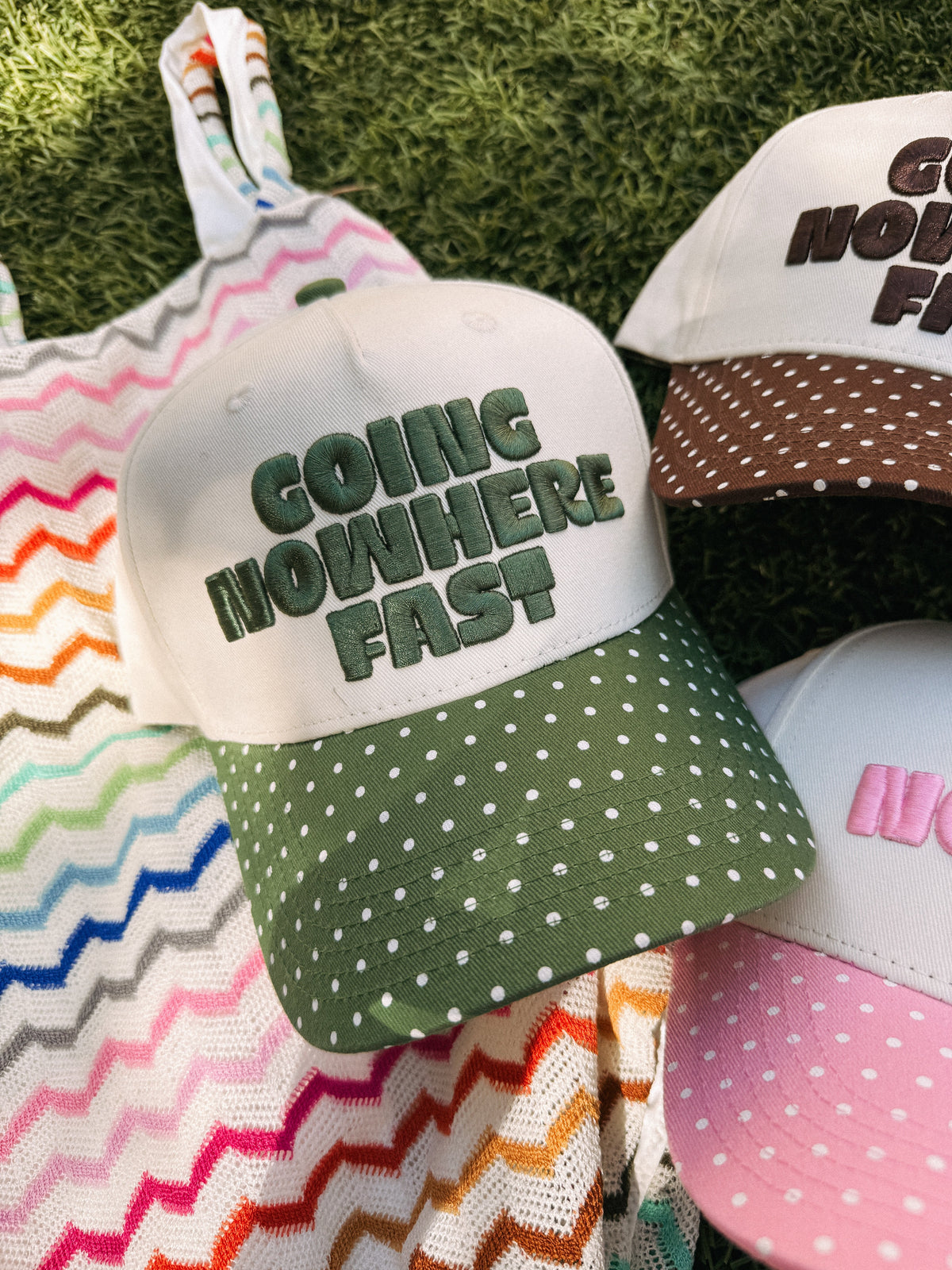 Going Nowhere Fast Trucker Hat  -Green
