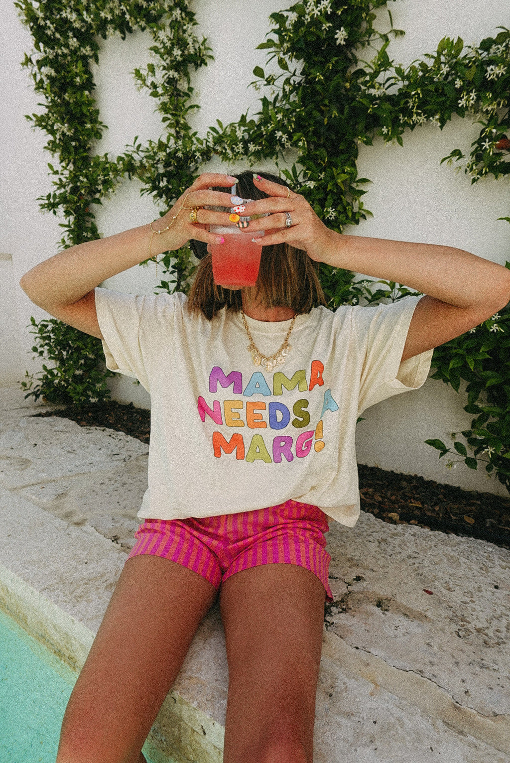 Mama Needs a Marg Graphic Tee - Ivory