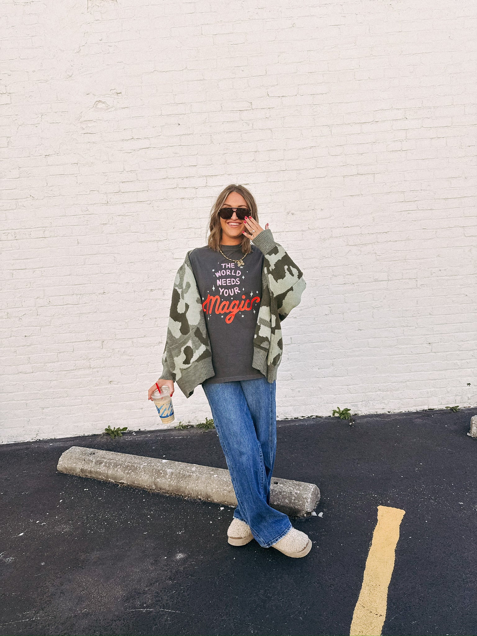 The World Needs Your Magic Graphic Tee - Charcoal
