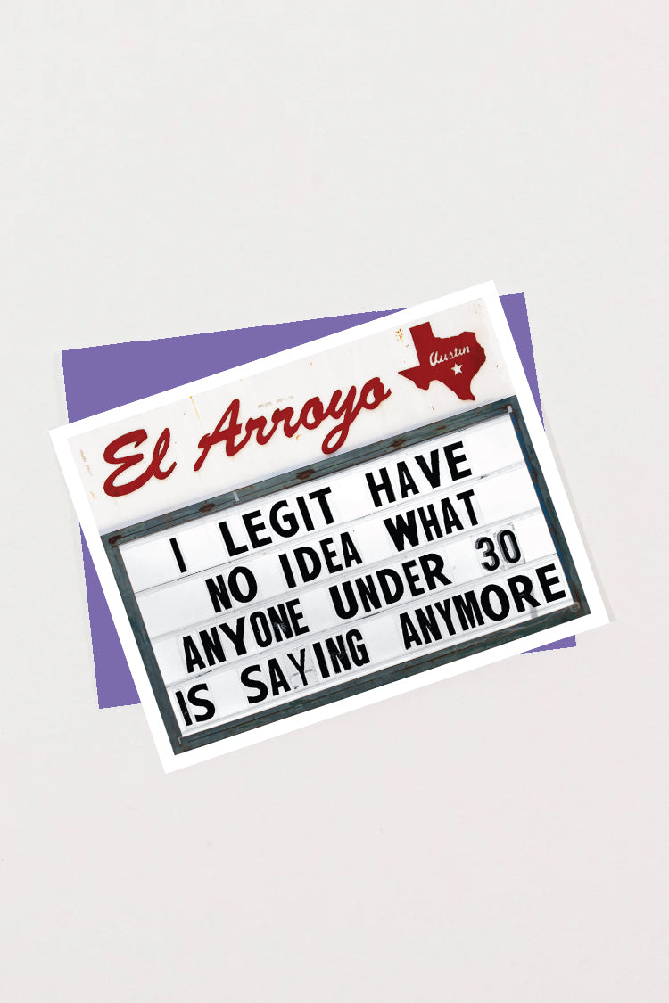 Greeting Card - UNDER 30 - Blank Inside