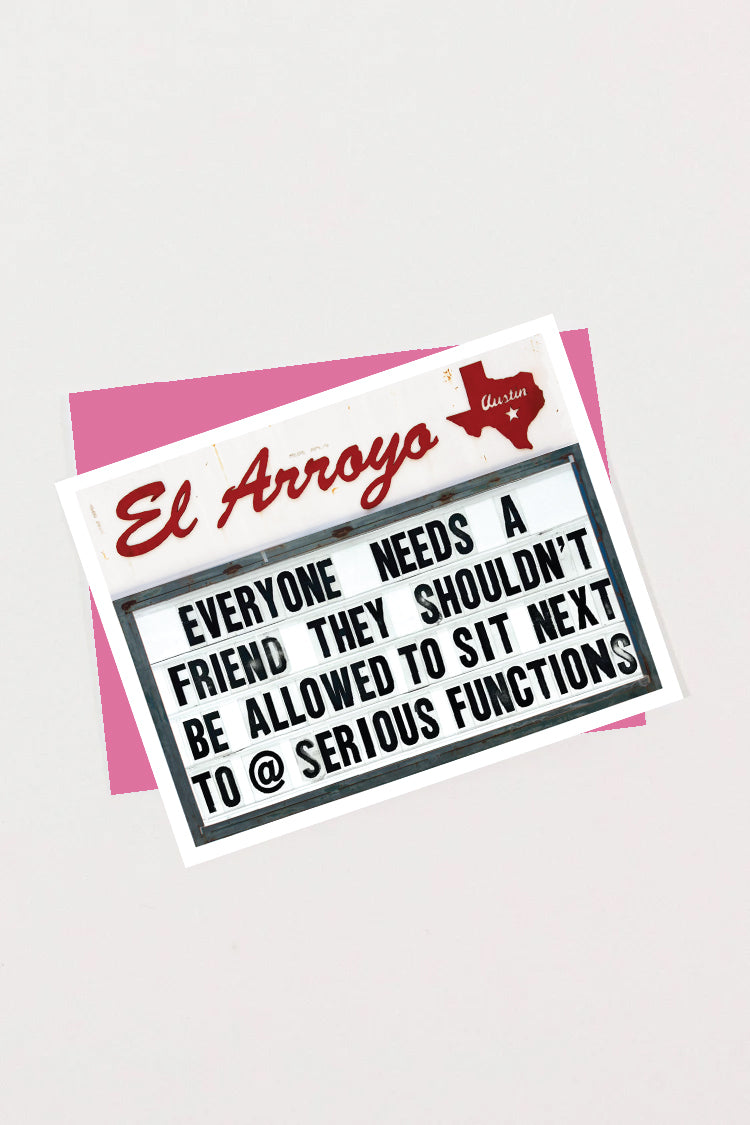 Greeting Card - SERIOUS FUNCTIONS - Blank Inside