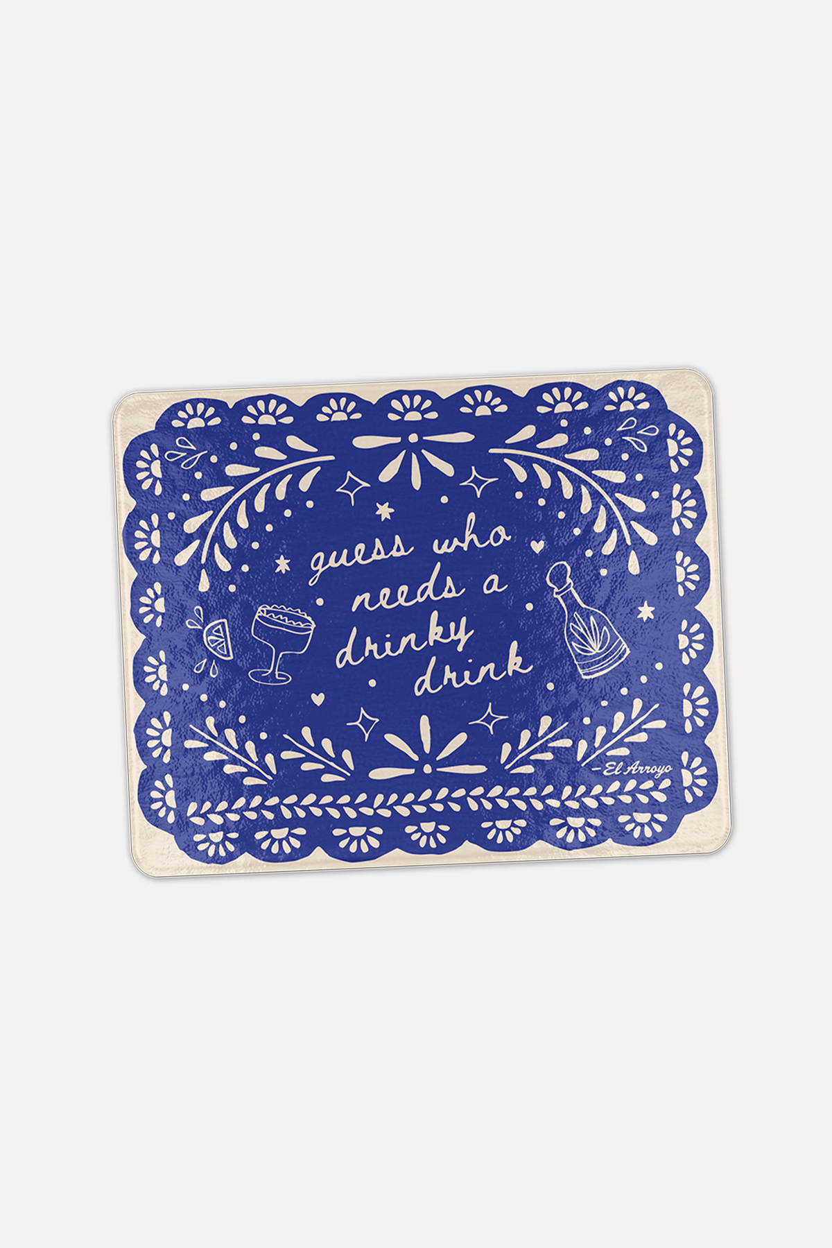 Mini Tempered Glass Cutting Board - Drinky Drink