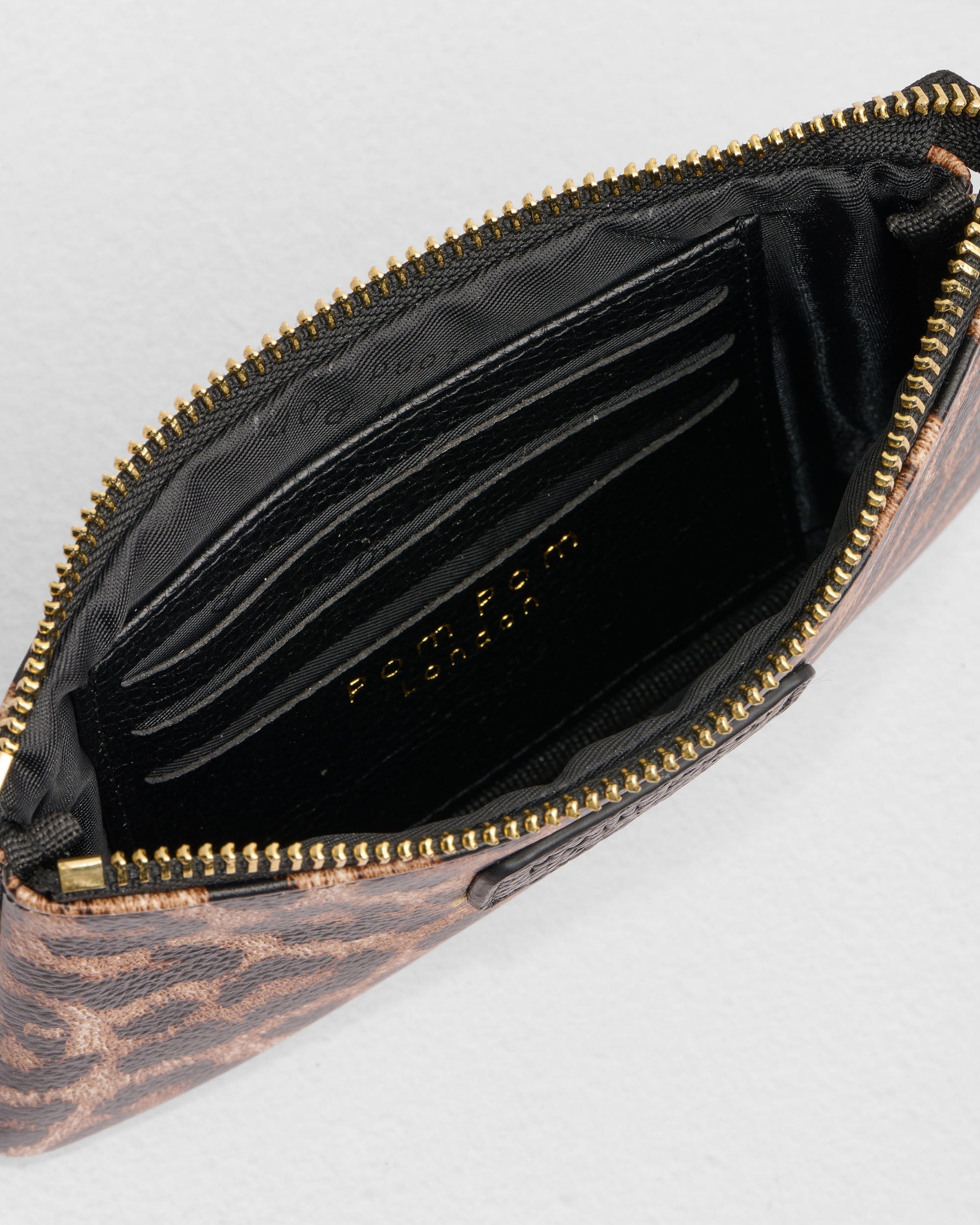 Chelsea Coin Purse Leopard Print Black