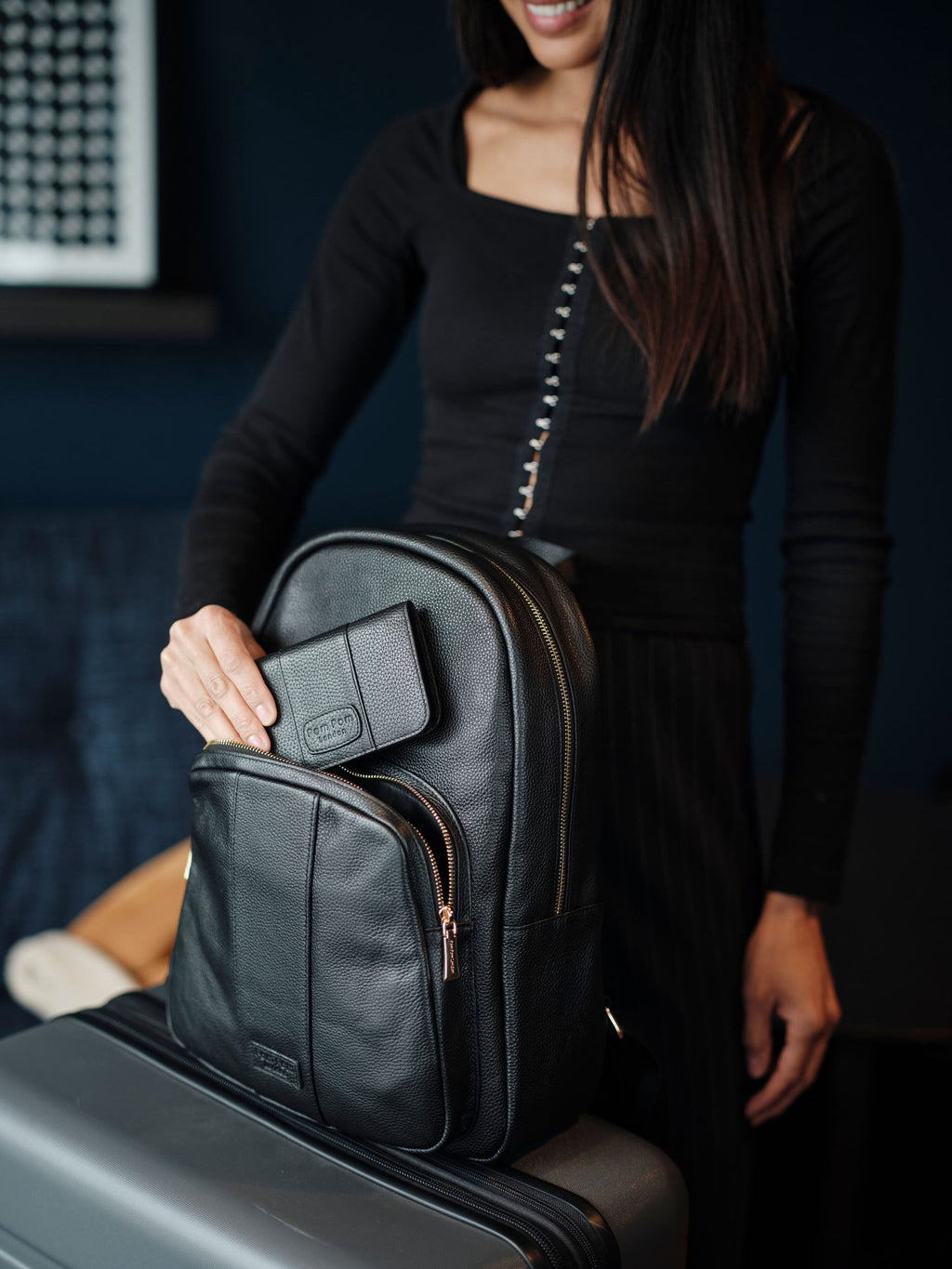 Chelsea Small Flat Wallet Black