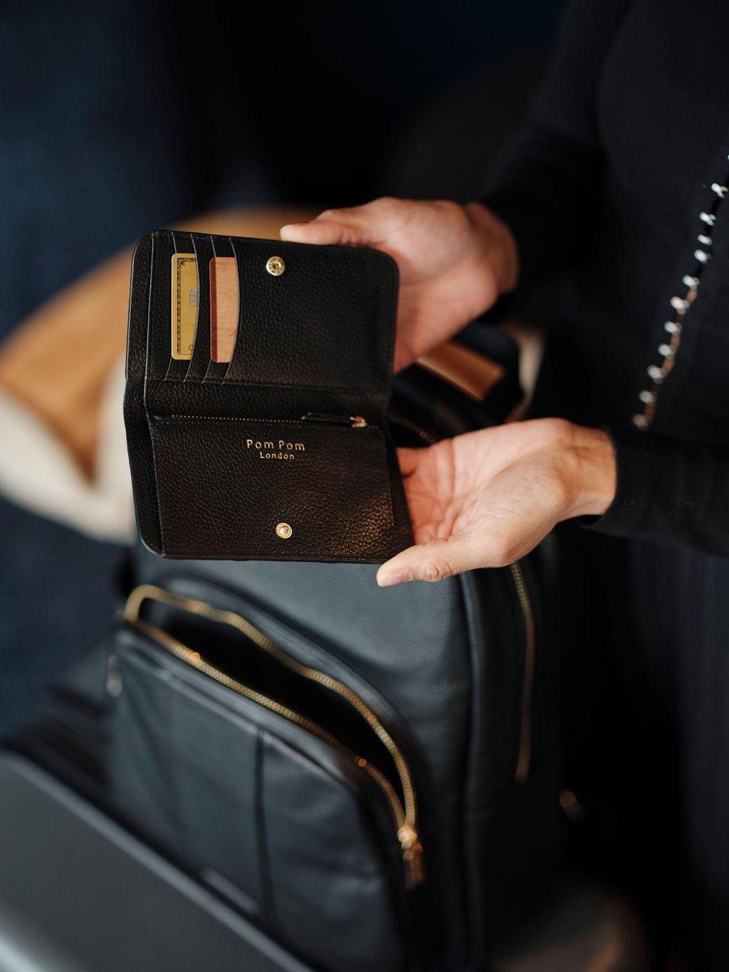 Chelsea Small Flat Wallet Black