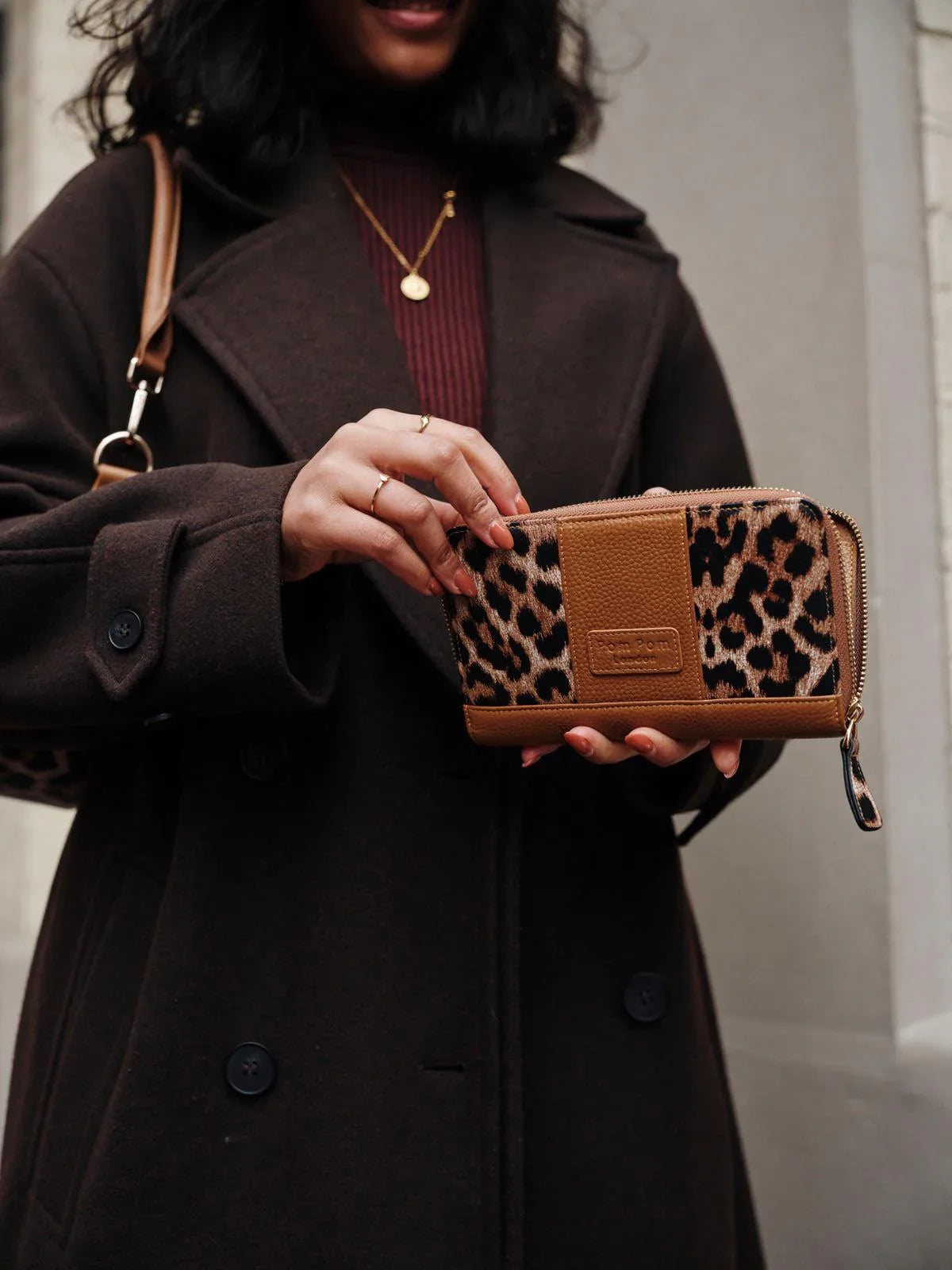 Chelsea Wallet Purse Leopard Print Maple