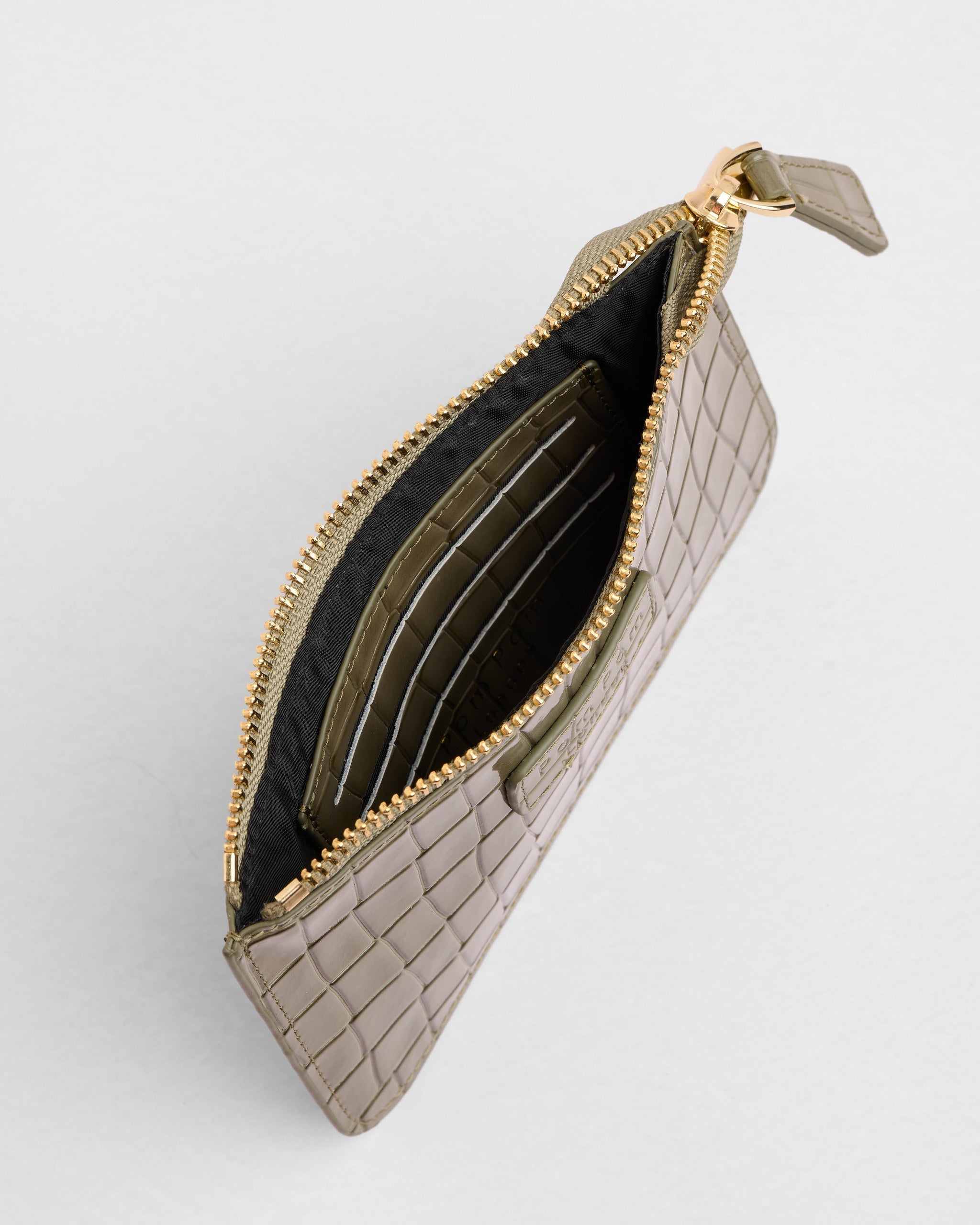 Chelsea Coin Purse Patent Croc Sage Green
