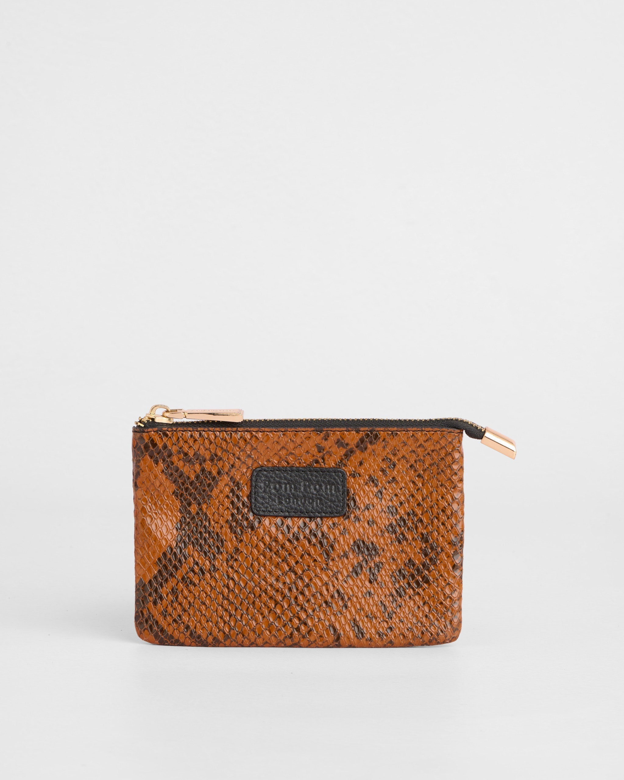 Chelsea Coin Purse Snake Effect Brown